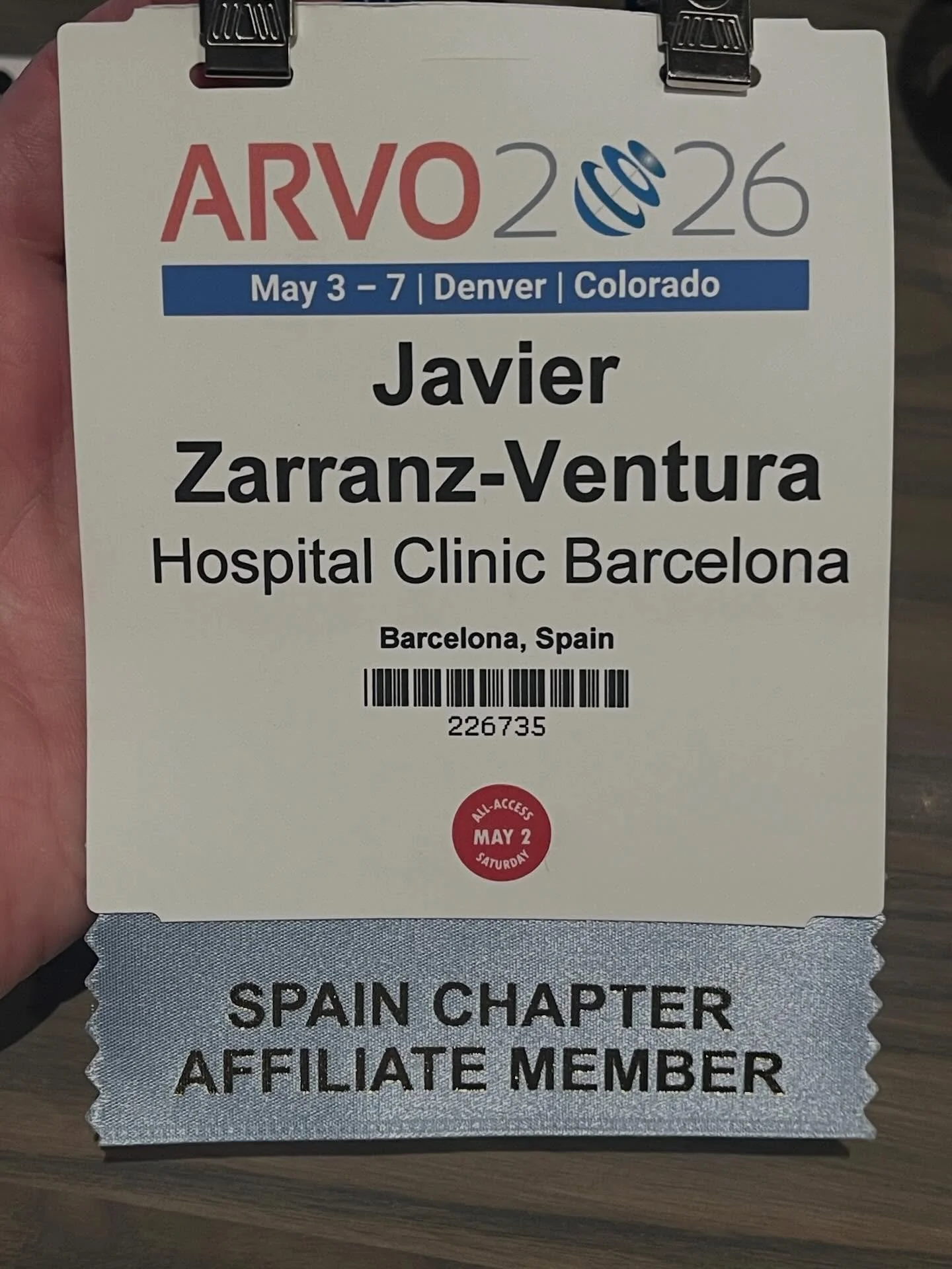 Association for Research in Vision and Ophthalmology (@arvoinfo ) ARVO 2026 Denver 🇺🇸

&hellip; By far my favourite meeting of the year!!!!😎🙌

- 3 oral presentations
- 4 posters
- Multiple meetings in &amp; out the conference center

Great to see
