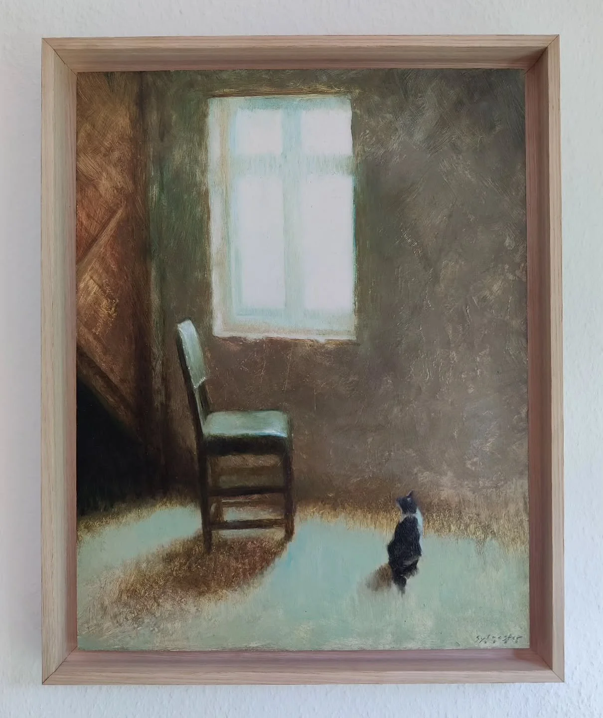 Framed and off to its new home! 🔴

&Aring;nden (the Spirit)
Oil on ACM
35 x 45 cm
2025