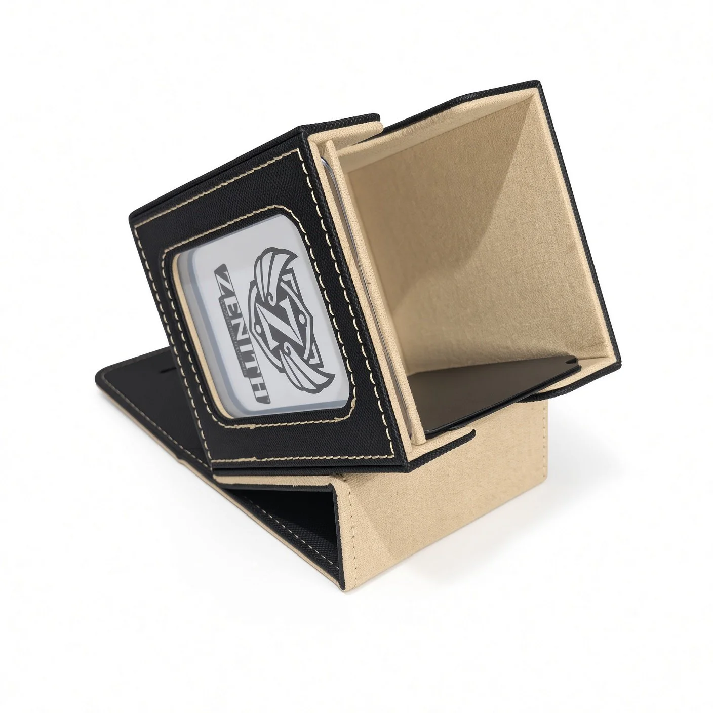 Deckbox Classic Zenith TCG Couleur Beige Ouverte.jpg