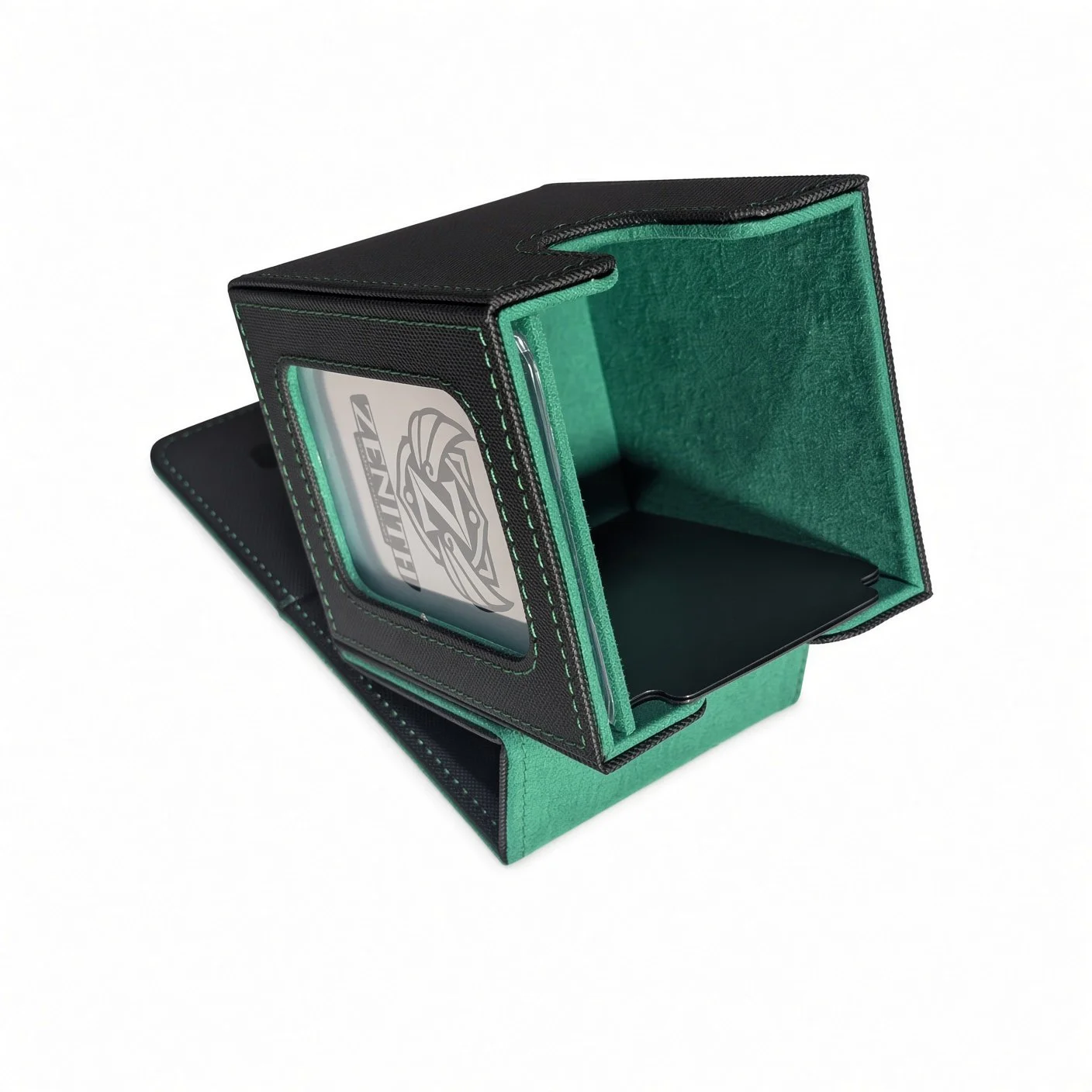 Deckbox Classic Zenith TCG Couleur Verte Ouverte.jpg