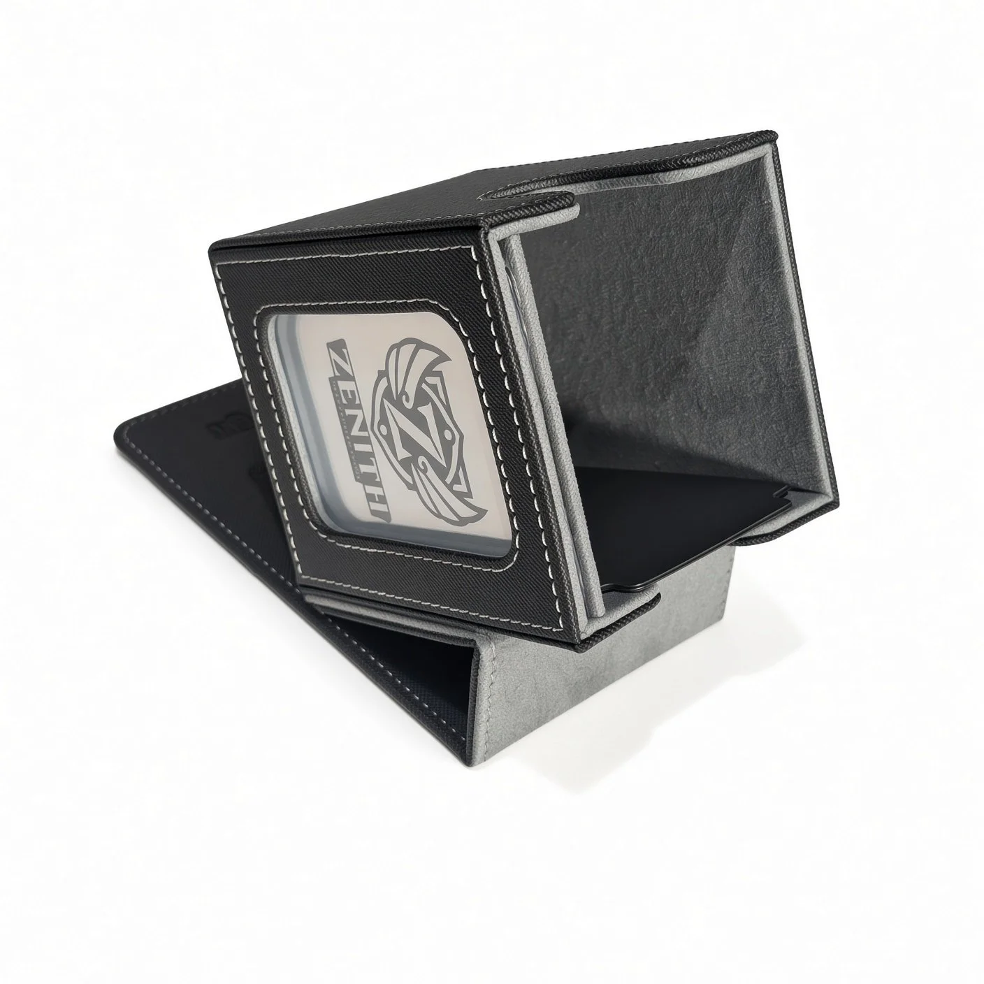 Deckbox Classic Zenith TCG Couleur Grise Ouverte.jpg