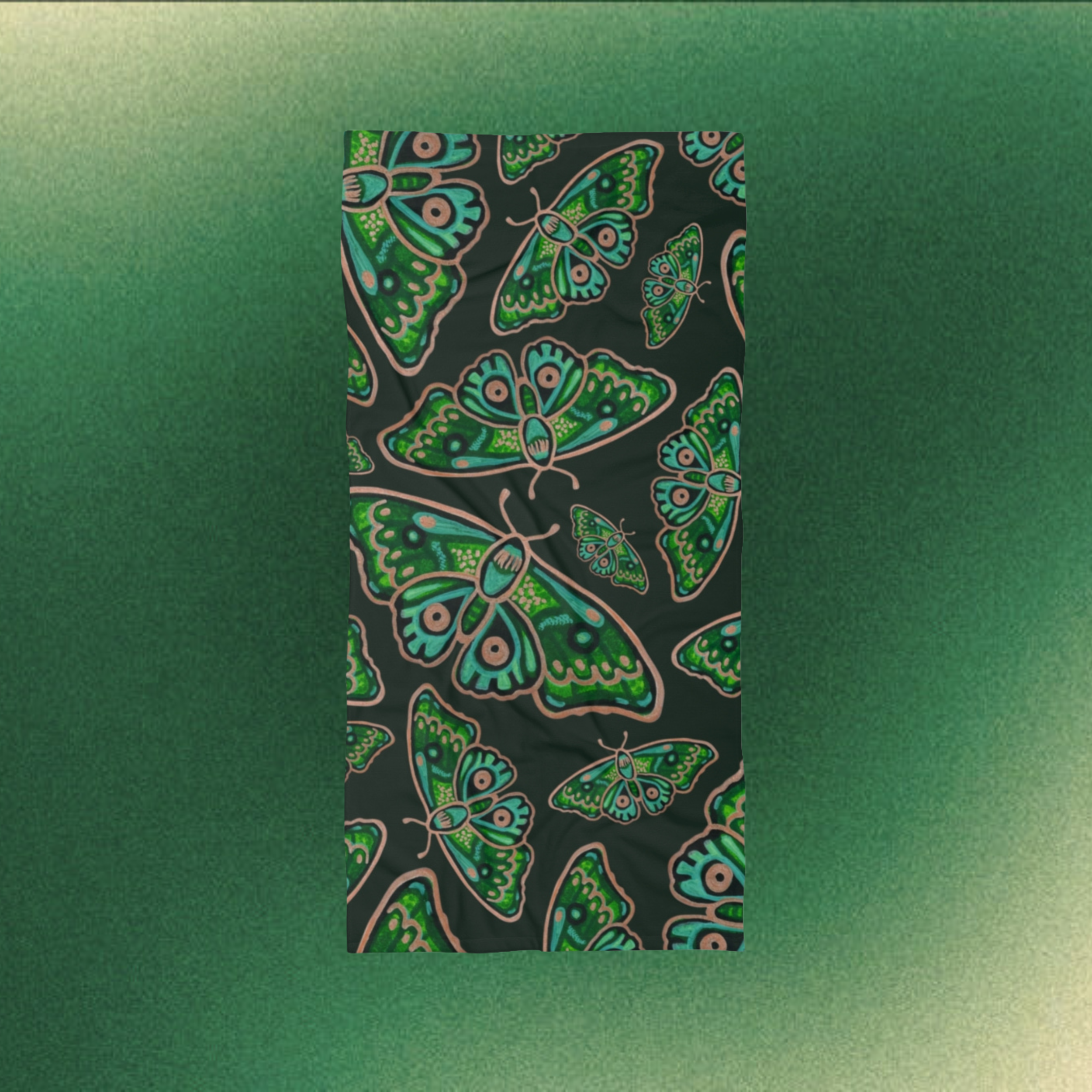 Luna Moth Beach Towel