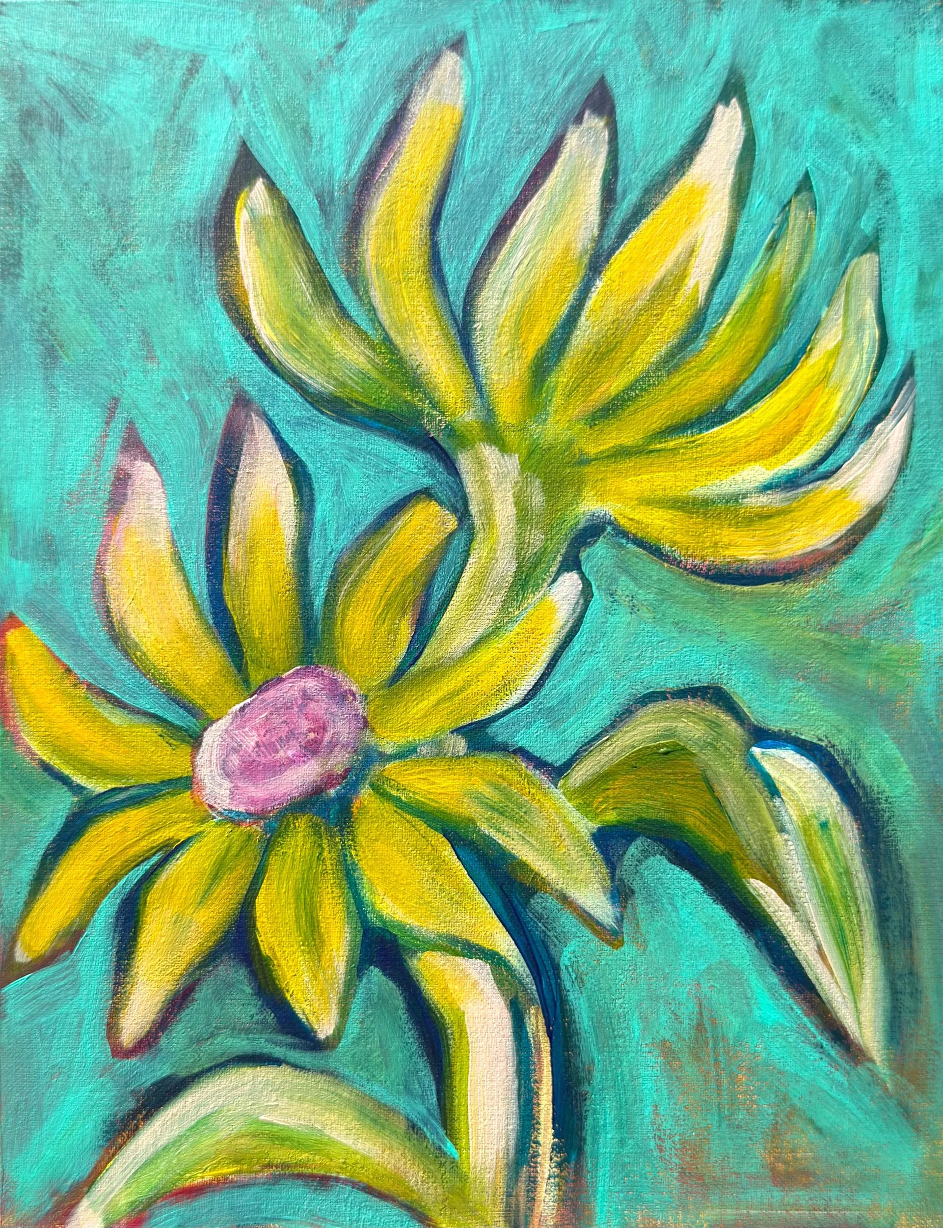 Sunflower Sisters Art Print