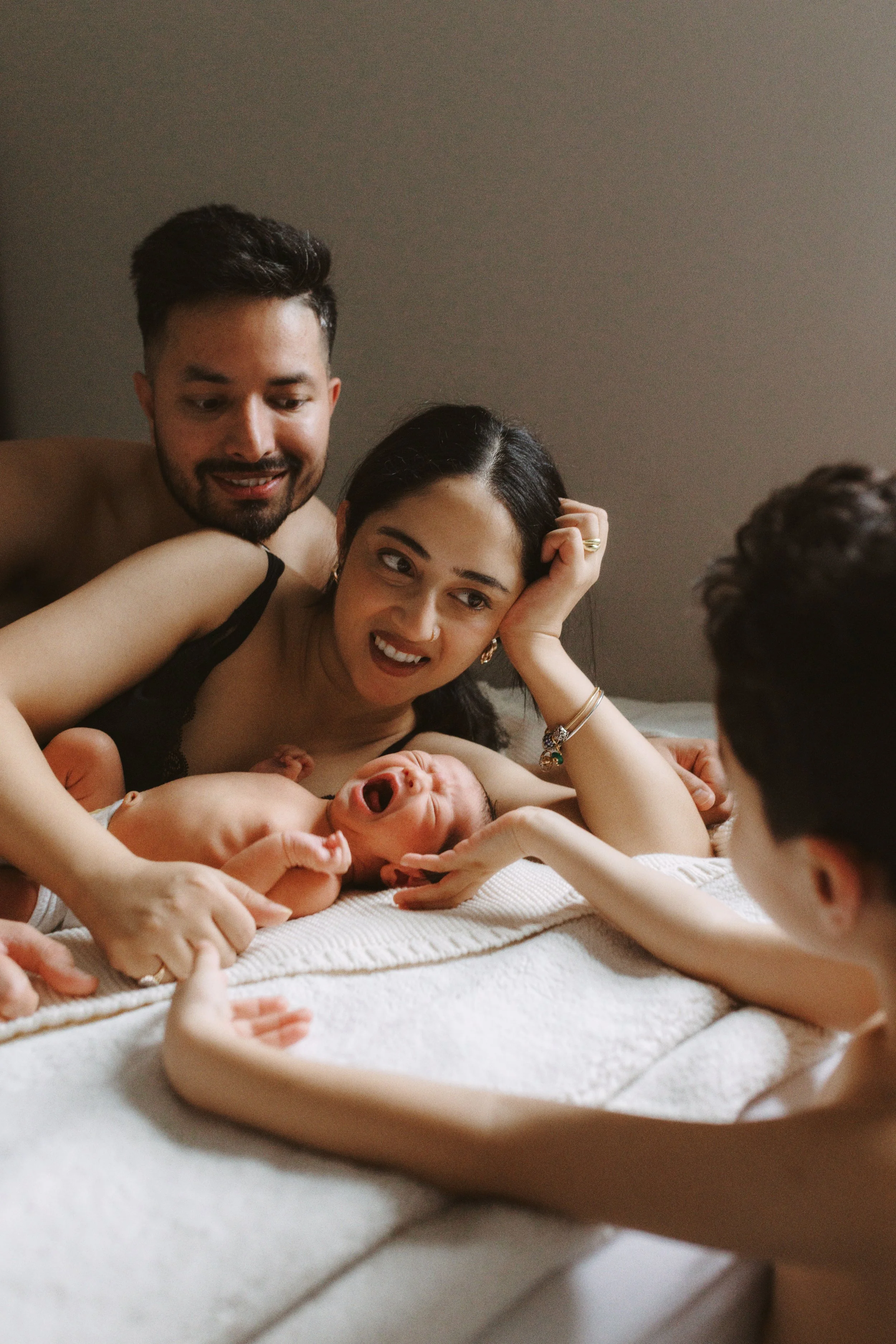 Joyful and intimate newborn family photography in Durham Region