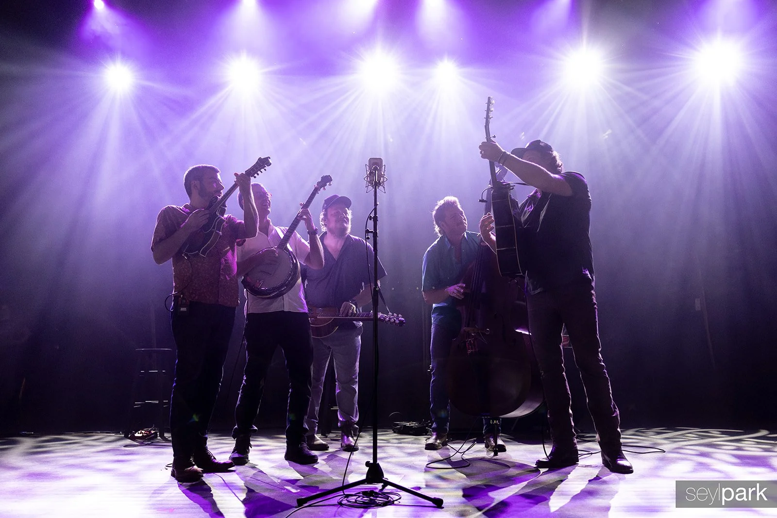 Banjo players performing at Mountain Song Festival