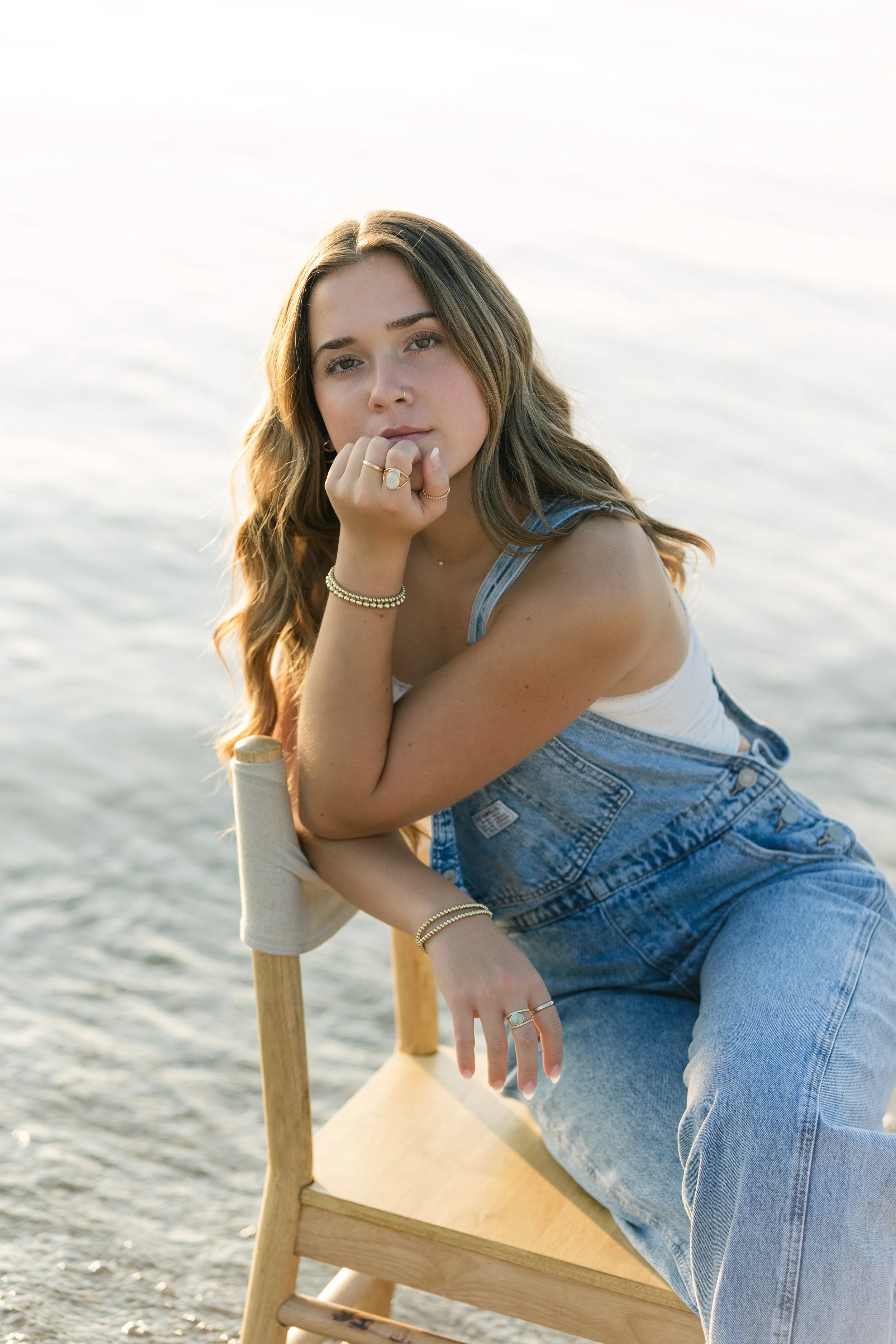 Beach senior portrait photography in traverse city michigan