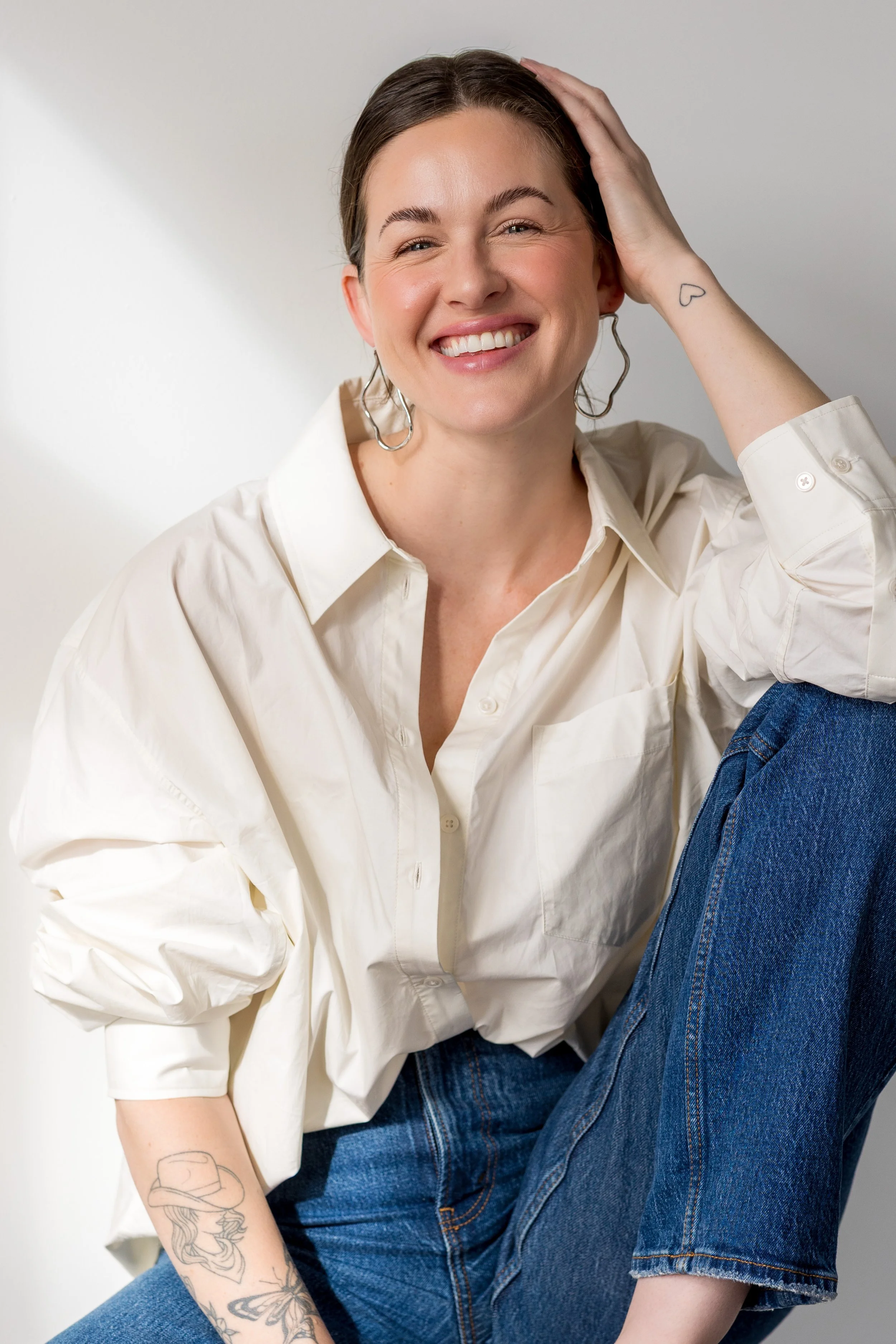 Woman owned business portraits in traverse city photography studio