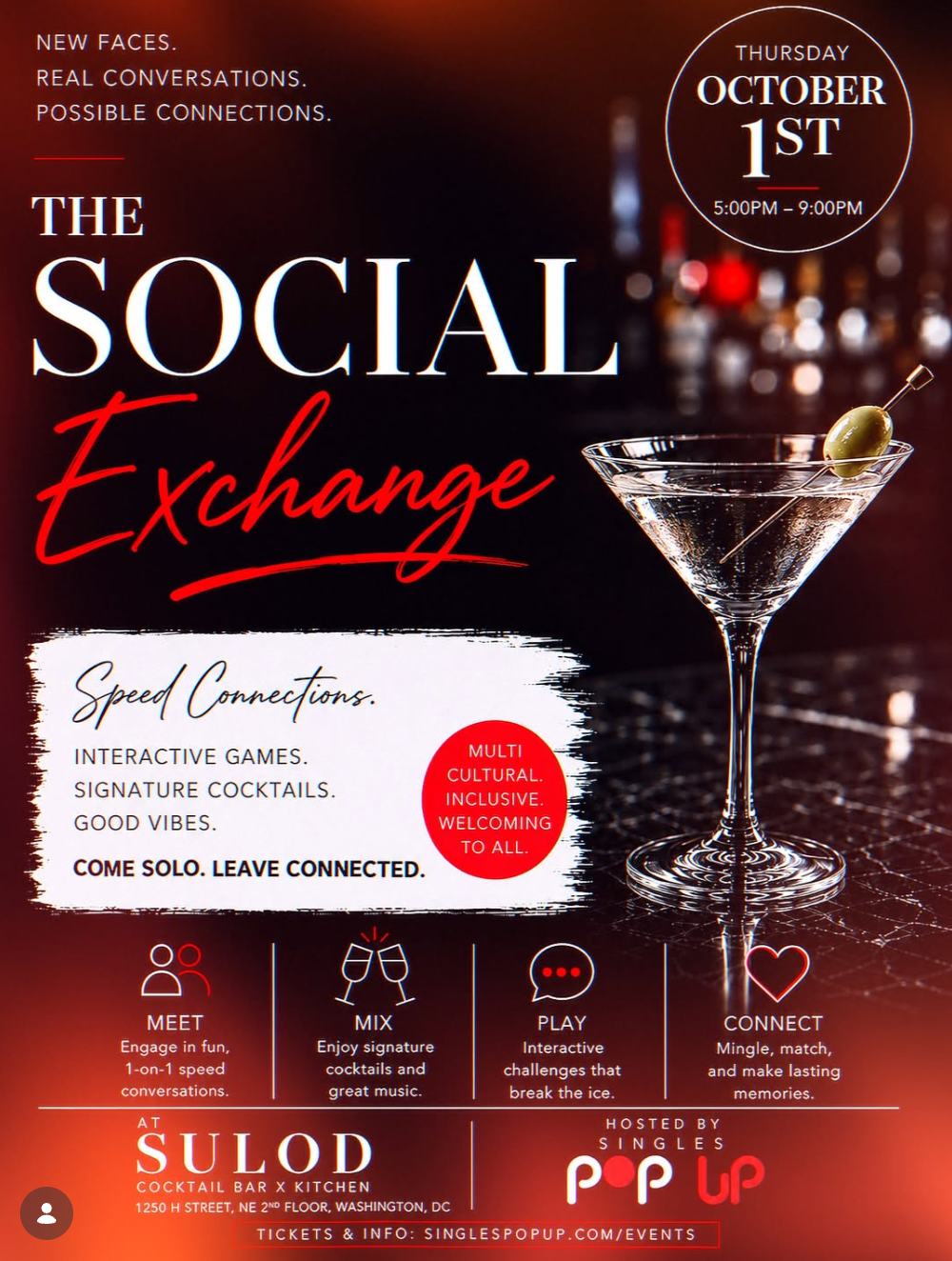 The Social Exchange by Singles Pop up
