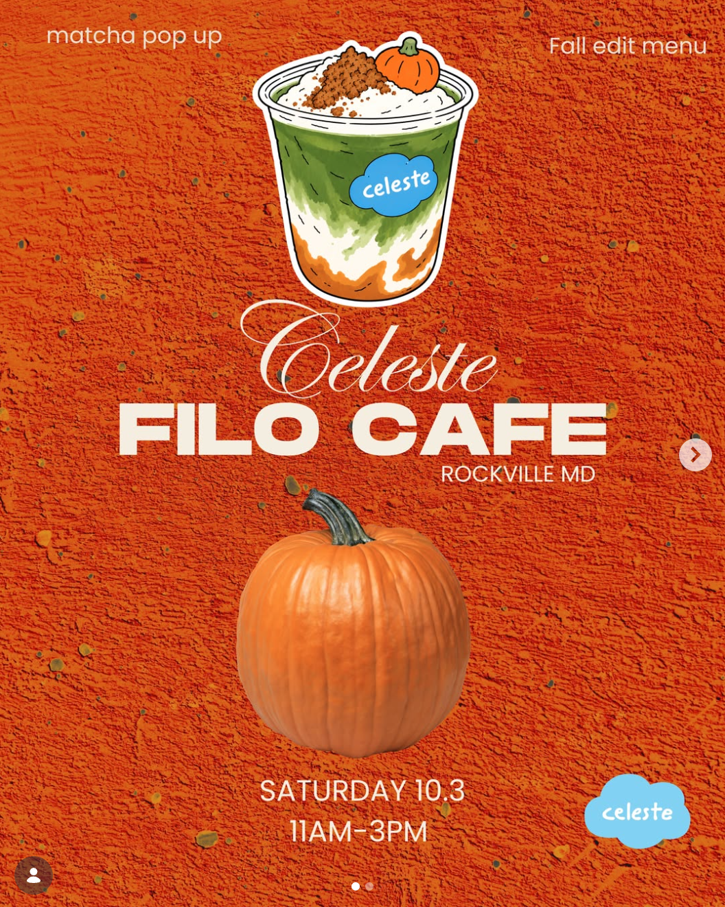 Celeste Matcha Pop up at Filo Cafe