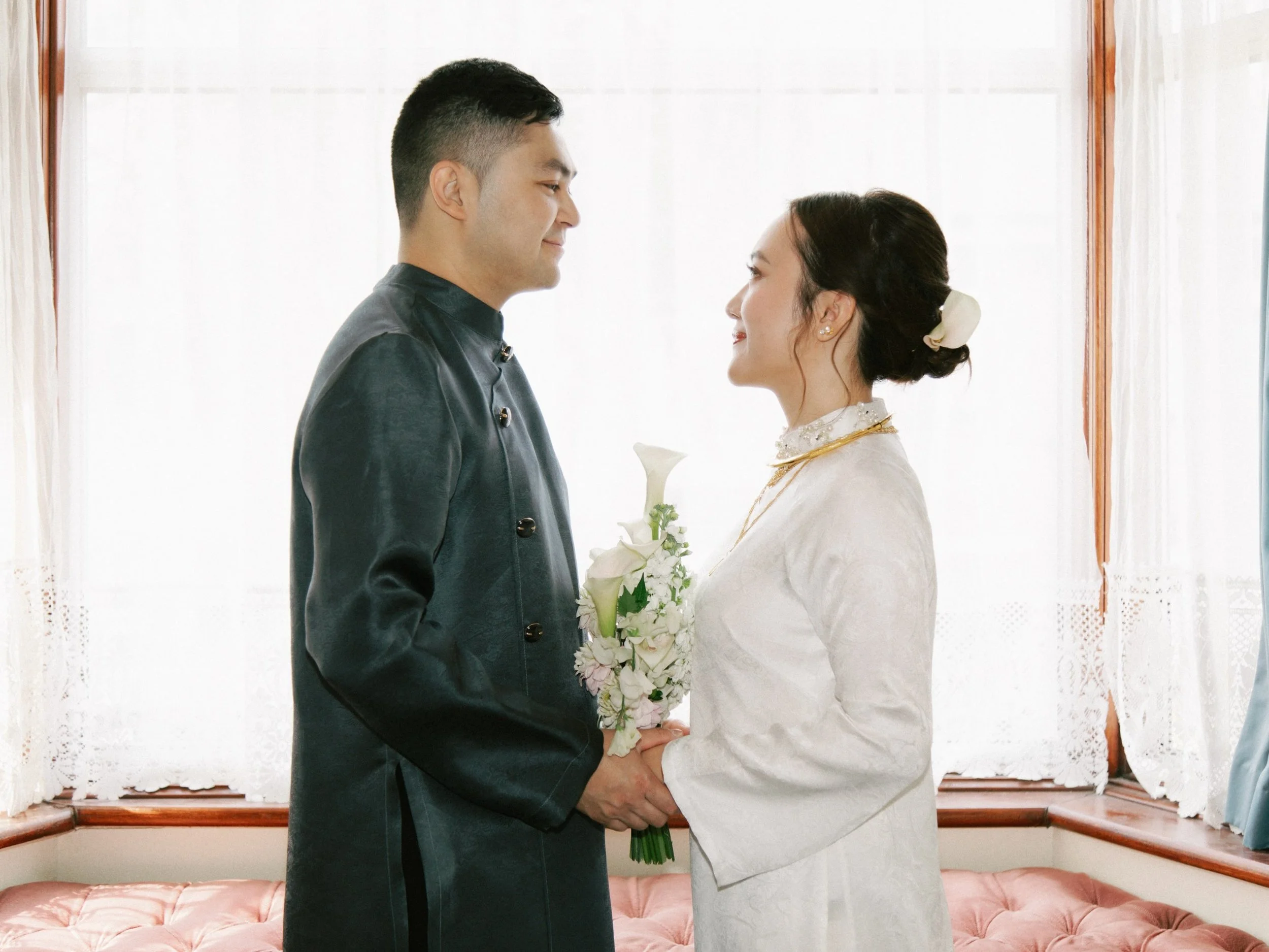 counting down the days until Vy &amp; Vinh&rsquo;s wedding next month 💕

photo &amp; mua @huonglunopham 
hair styling @dhk_makeup 
bridal bouquet @barleyflower_studio