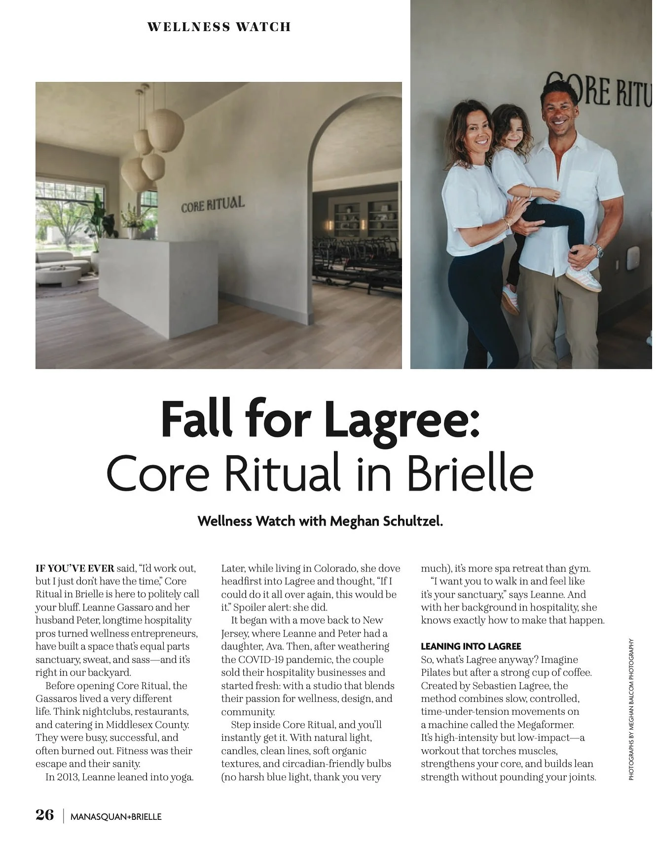 So grateful to be featured in the latest issue of Manasquan + Brielle Magazine. ✨
Thank you for sharing our story and helping spread the Core Ritual mission &mdash; mindful movement, intentional living, and community at its core. 🤍

#CoreRitual  #La