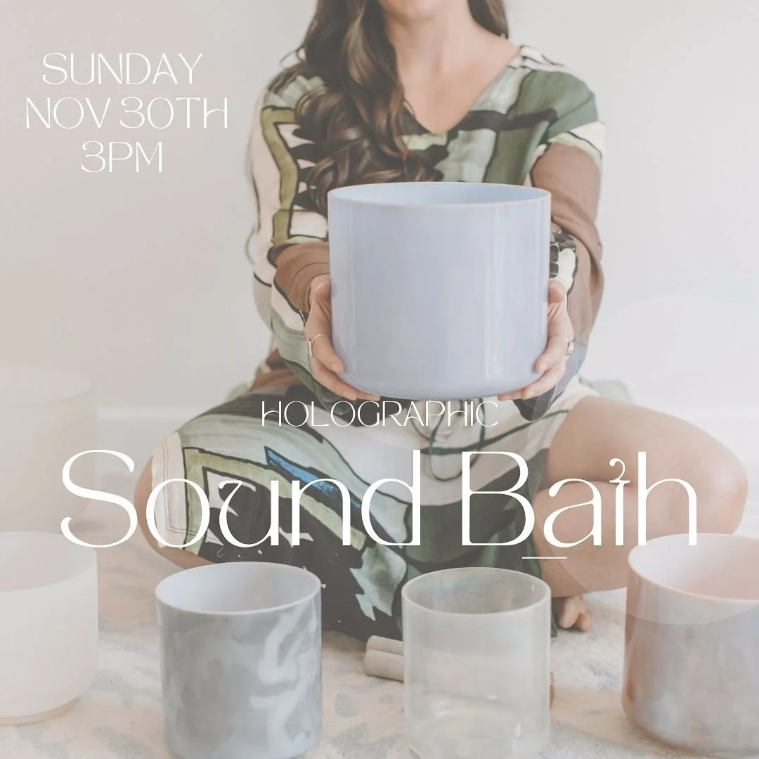 ✨ Holographic Sound Bath ✨
Join us for an evening of presence, renewal, and resonance. We&rsquo;ll begin by slowing down with tea and breath before surrendering into a holographic sound bath &mdash; alchemy crystal bowls, vocal toning, and live song 