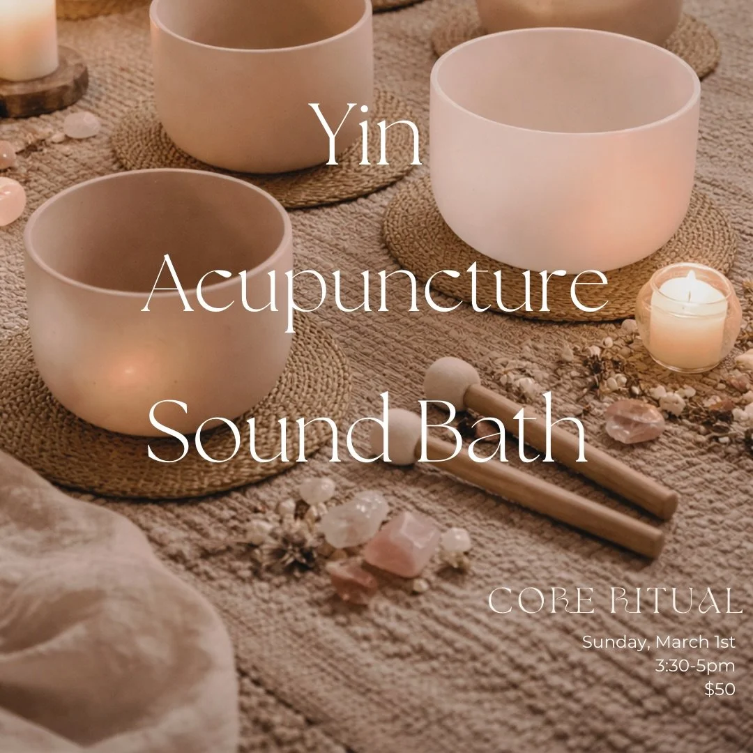 Yin. Acupuncture. Sound Bath. This Sunday.
A 90-minute ritual for deep rest, release, and renewal.
Sunday, March 1st 

#yin #accupuncture #soundbath #coreritual #briellenj