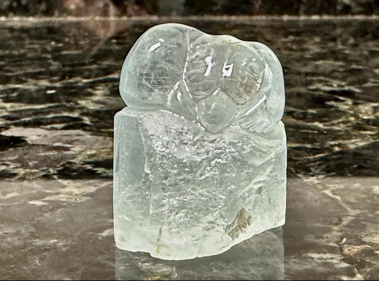 3D Polar Bear in aquamarine 