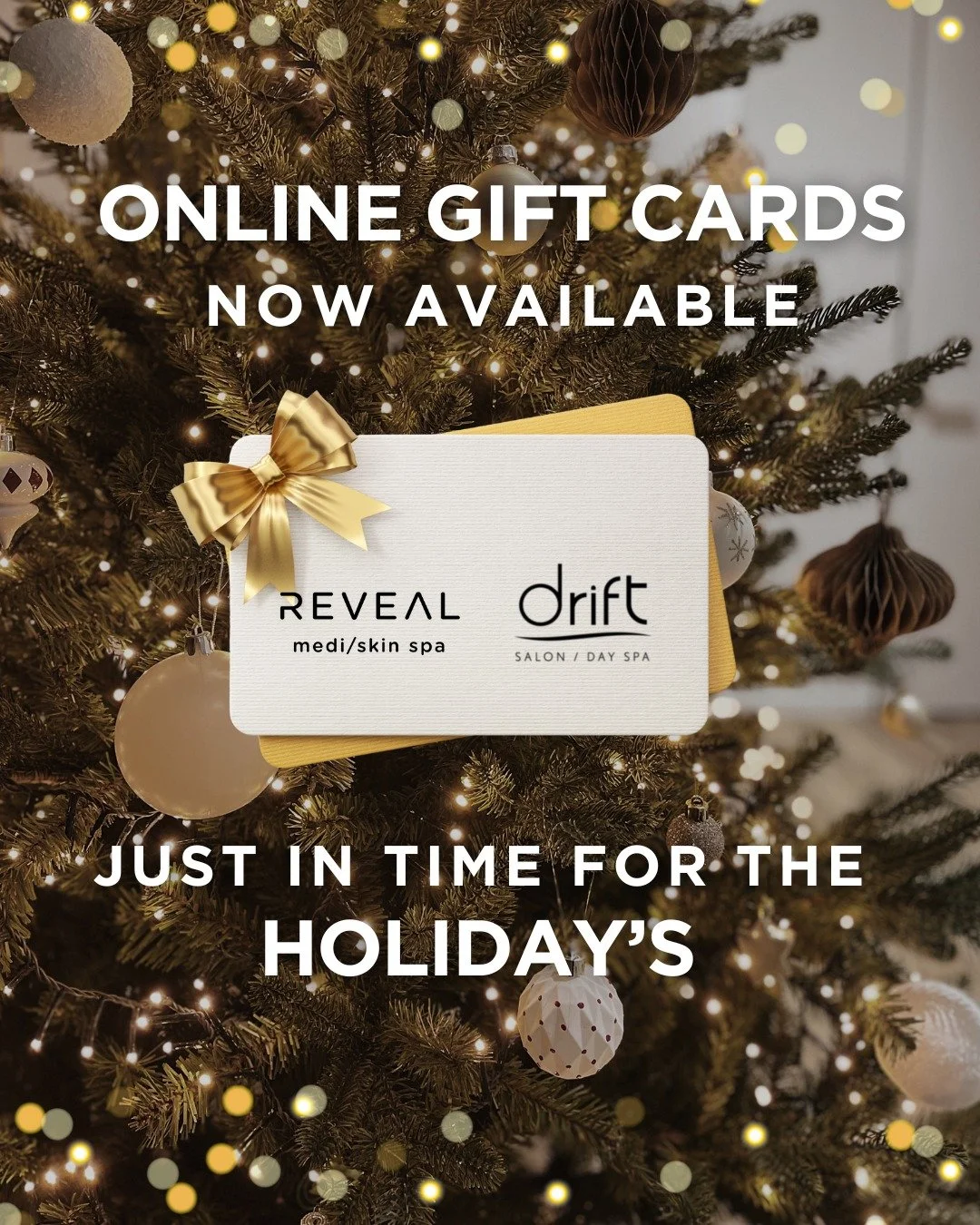 🎁The perfect gift, now at your fingertips! 💫 Drift and Reveal are making gifting easier (and way more fun) with our brand-new online gift cards! ✨

Skip the lines, skip the stress, and give the gift of endless choices! Whether you&rsquo;re treating