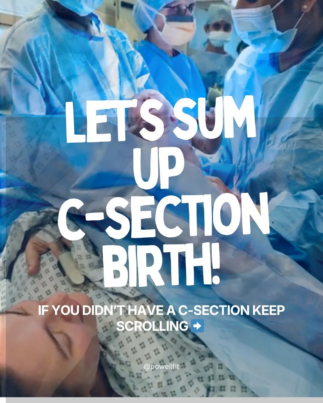 Let&rsquo;s sum up a C-section birth&hellip;
Or maybe just give a small glimpse into what recovery can look like straight after it.

Because if you&rsquo;ve never experienced it&hellip; you simply won&rsquo;t know.

And louder for the ones at the bac