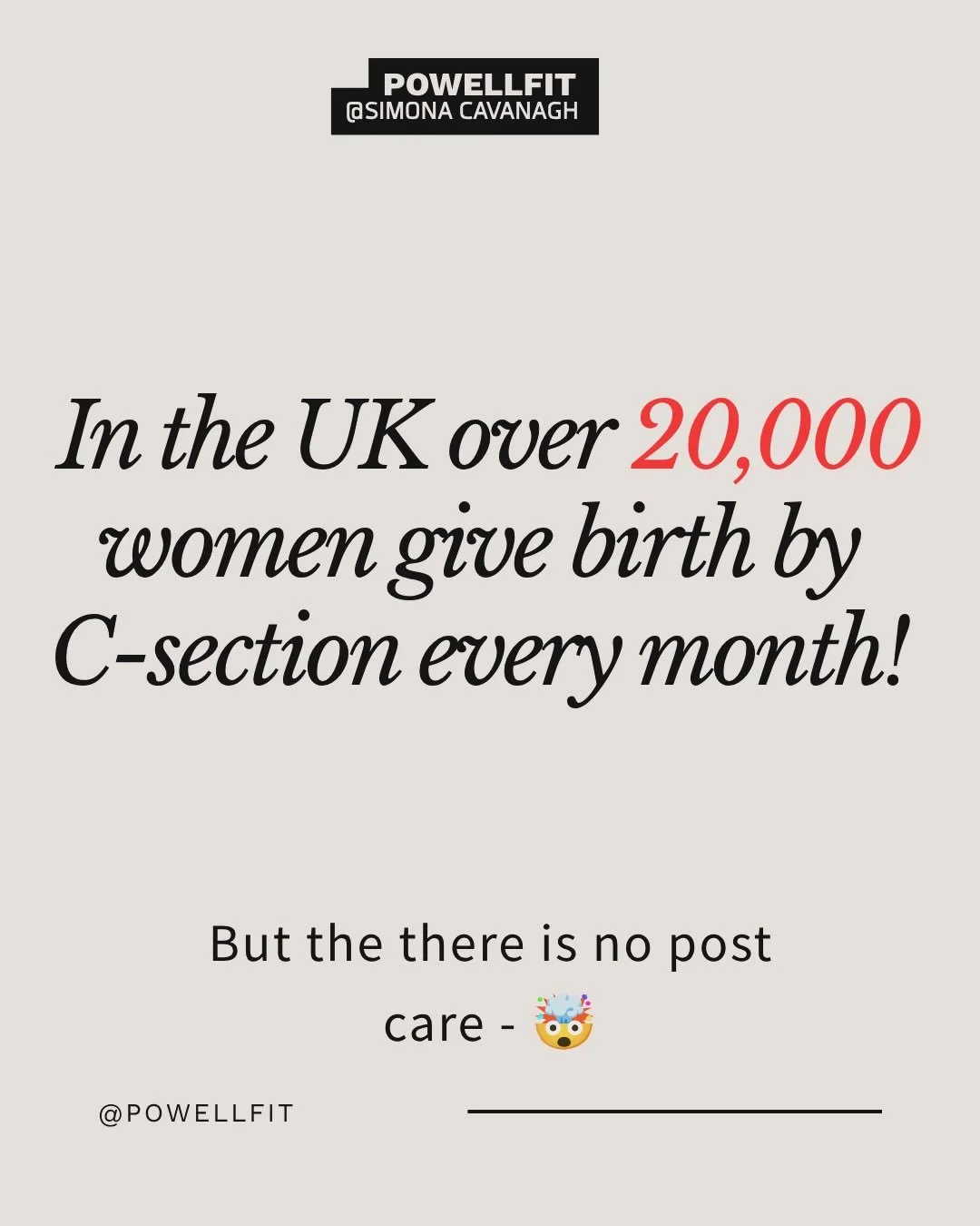 Surprised ? &hellip;. In the UK more then 20,000 birth happen every month by C-section alone! 

That mean in Essex alone more then 400 birth happen via C-section but you are sent home after 24h with not much after care! 😭 

Have you found it hard to
