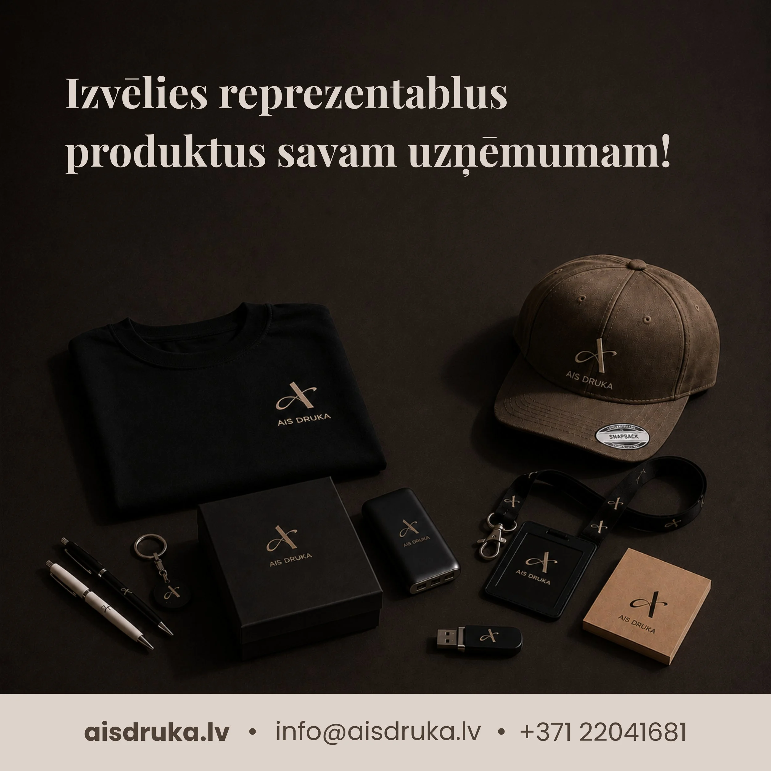 Izvēlies reprezentablus produktus savam uzņēmumam