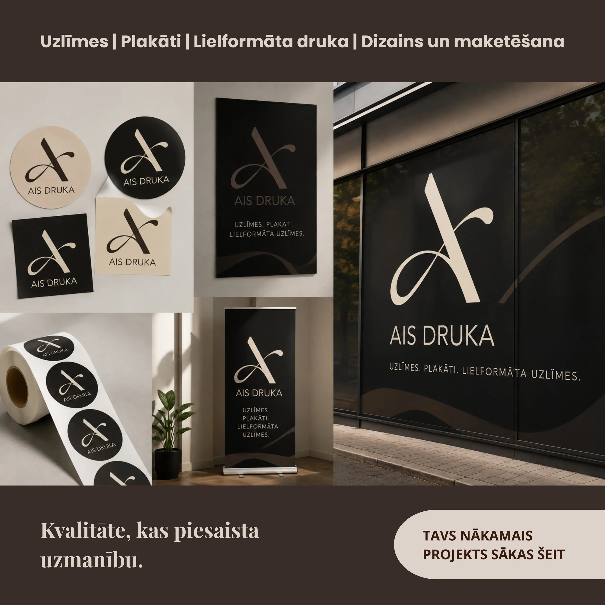 Padari savu uzņēmumu redzamu ar kvalitatīvu druku!