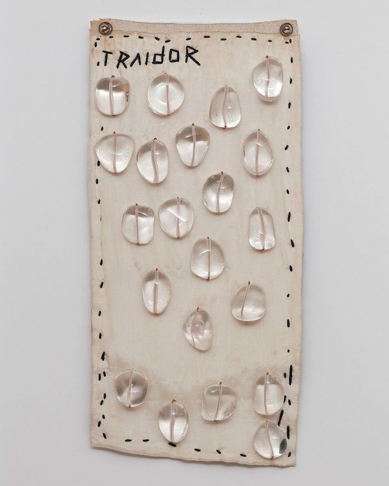 JOS&Eacute; LEONILSON
Embroidery and sonnets on cloth

01 &lsquo;Traidor&rsquo;, 1991
02 &lsquo;Puros y Duros&rsquo;, 1991
03 Jos&eacute; Leonilson, b. 1957, Brazil

#jos&eacute;leonilson