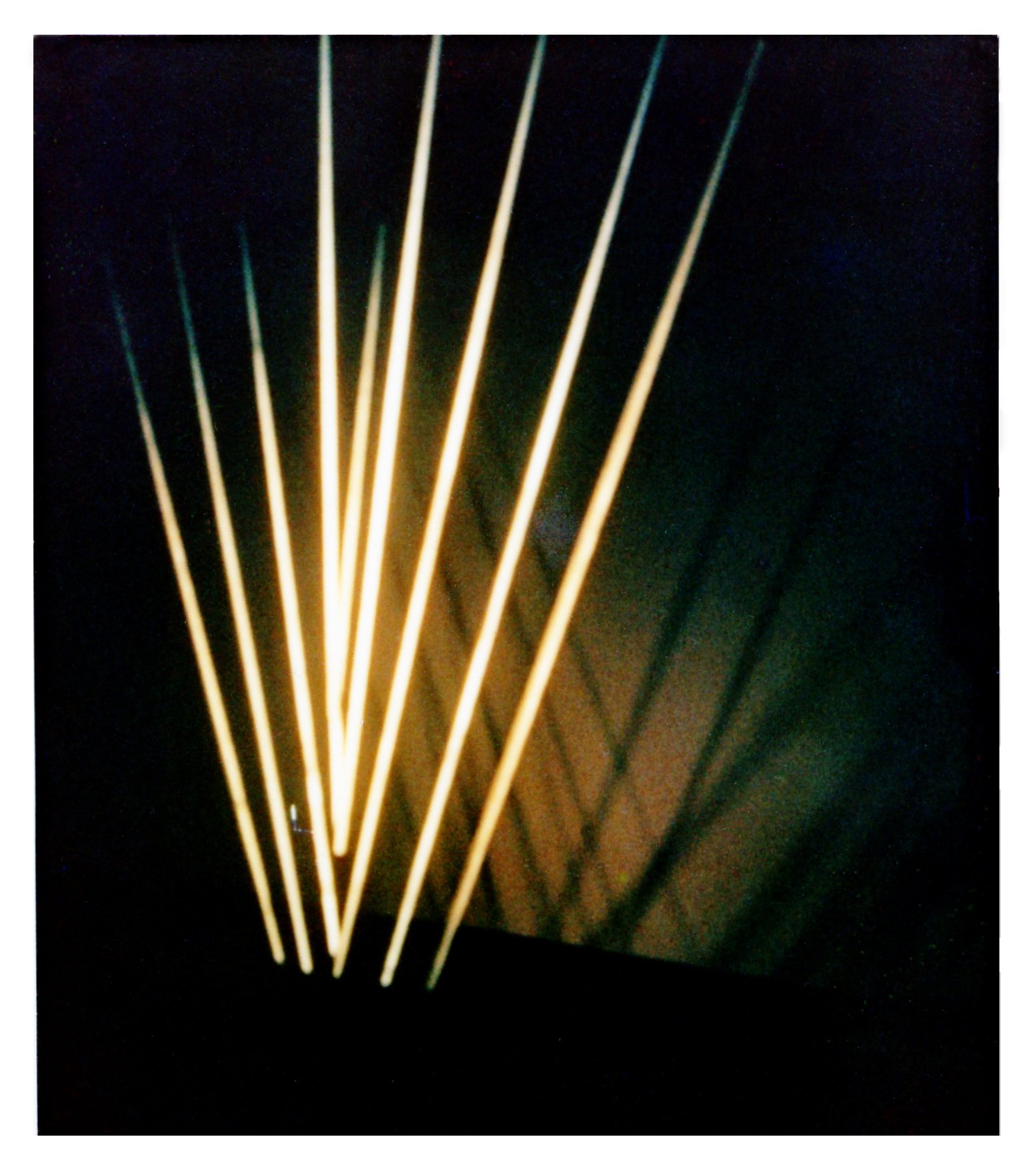 Untitled, 1968. Aluminum and light reflective tape, 154 x 154 x 120". 1968: Rockne Krebs at the Whitney Museum of American Art in the Annual Exhibition Contemporary American Sculpture.