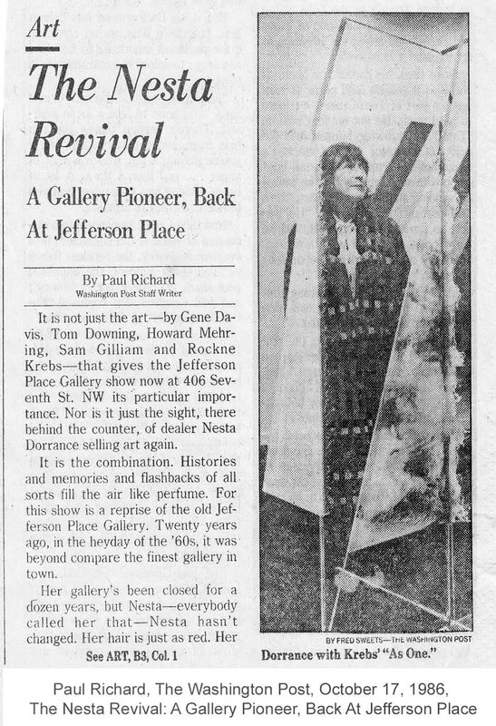 A Gallery Pioneer back at Jefferson Place, 1986