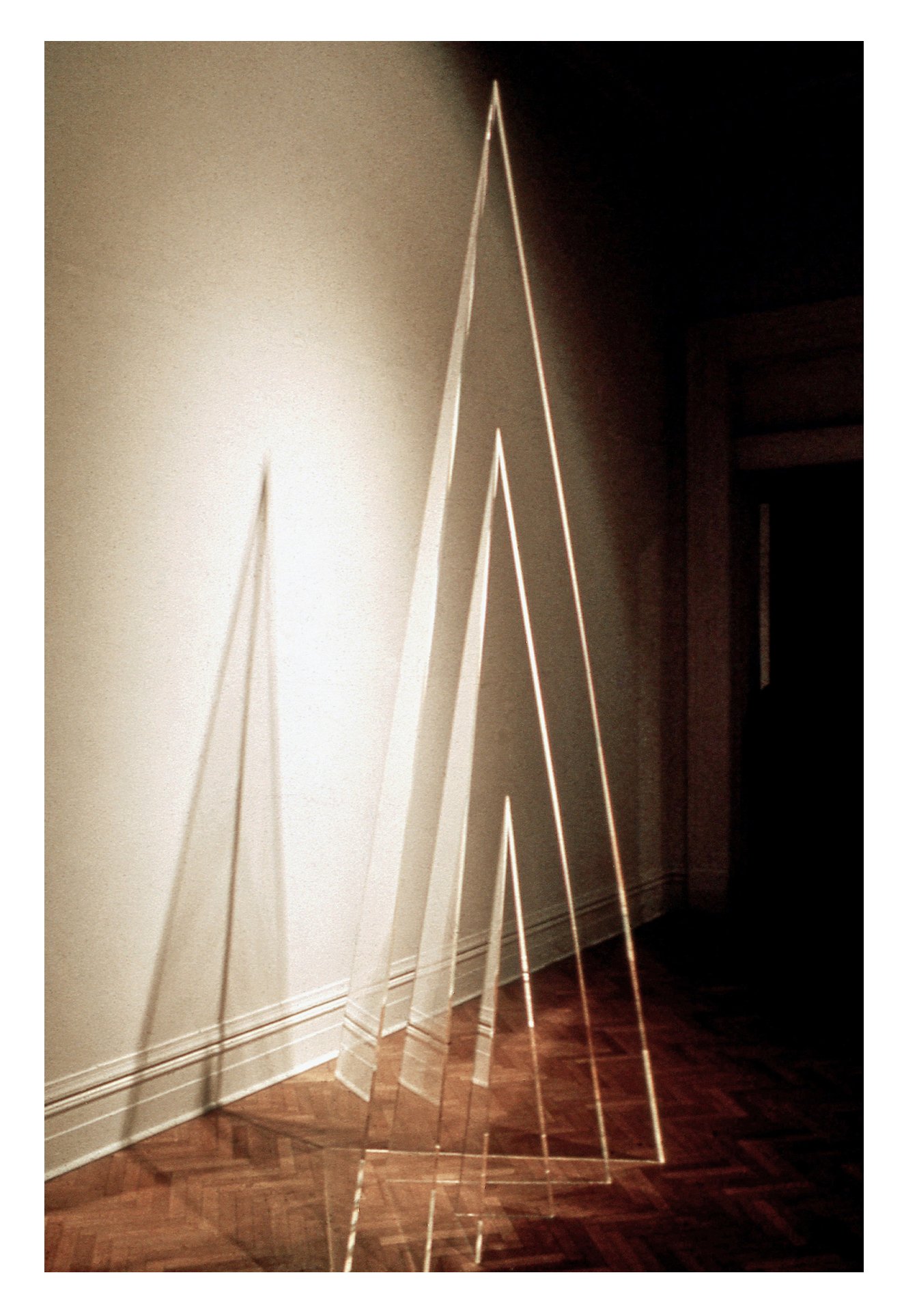 Ice Flower, 1969, 149 x 57 x 38" Collection: The National Gallery of Art, Washington, DC
“Not long ago I visited a commercial gallery in the company of Michael Clark, a young Washington painter. A Krebs sculpture of transparent plexiglass stood tall