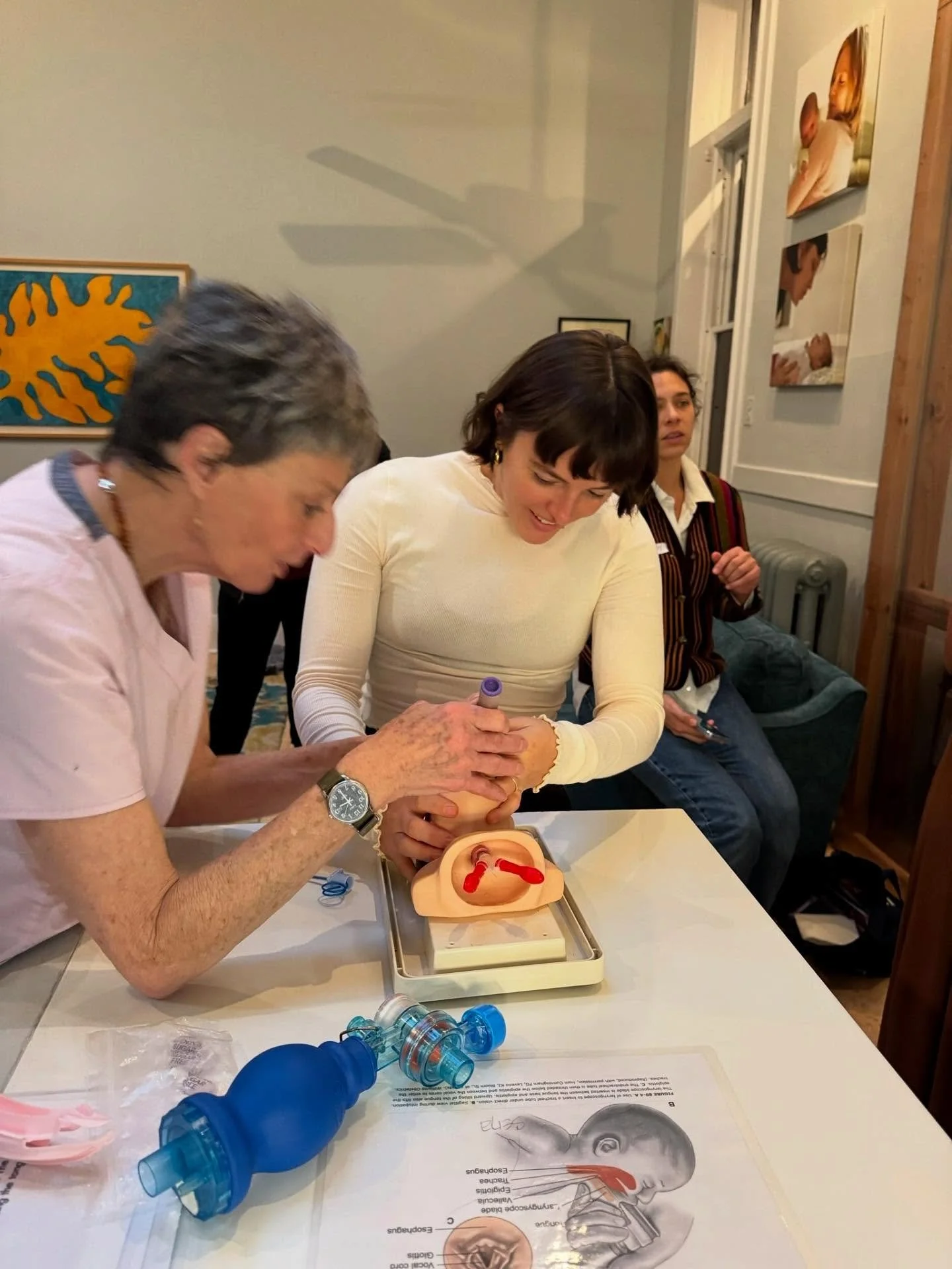 Last week I did my live skills testing for my NRP (neonatal resuscitation program) with Karen Strange. A day jam packed with information, practice and other birthworkers! As Karen said again and again, this is to help us learn &lsquo;normal&rsquo; an