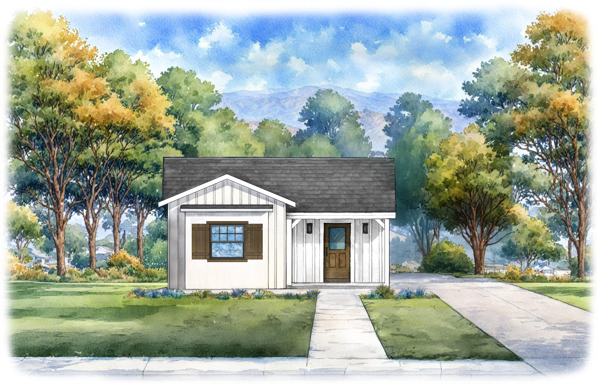 Front elevation render of the Billy.