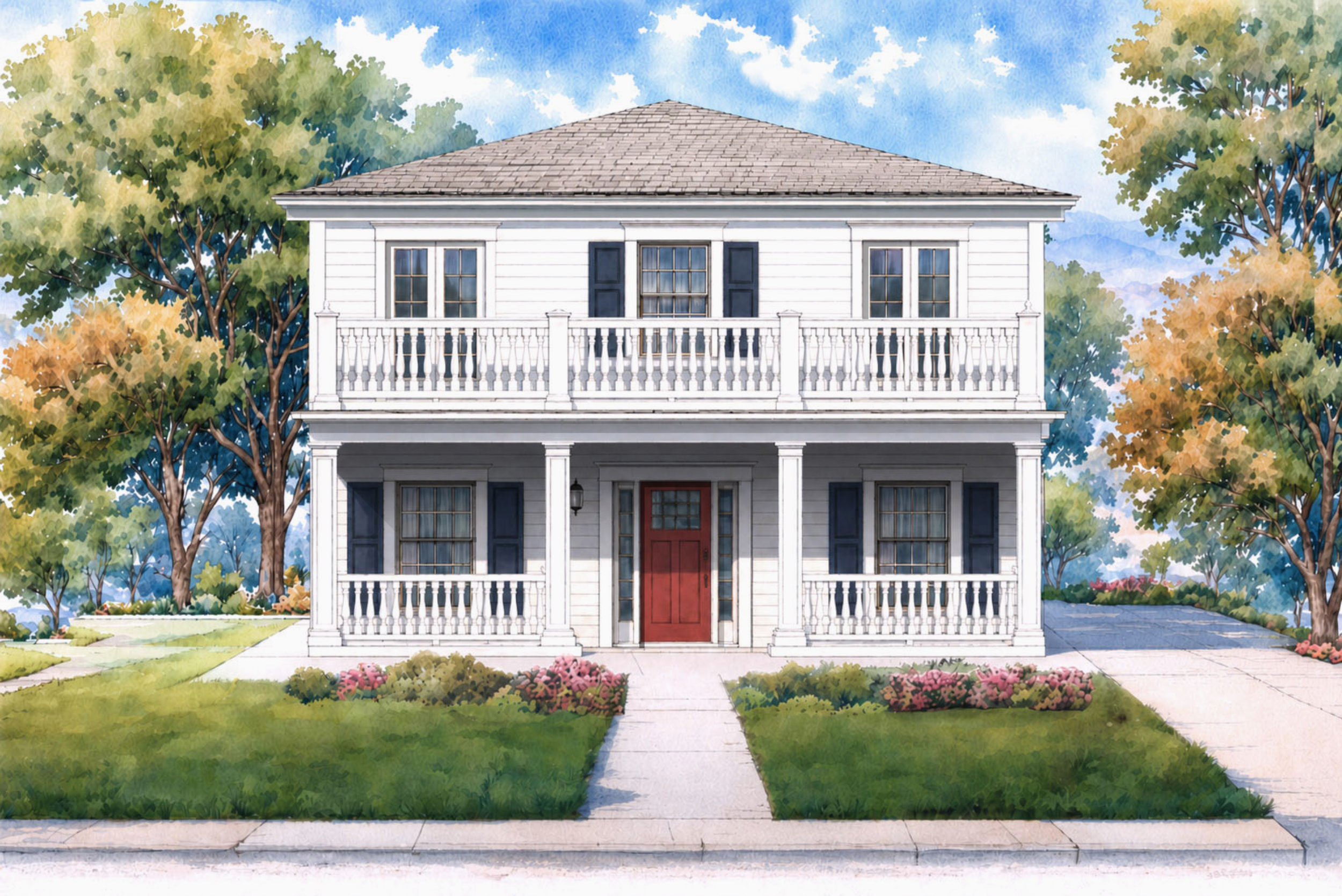 front elevation of the Bayview
