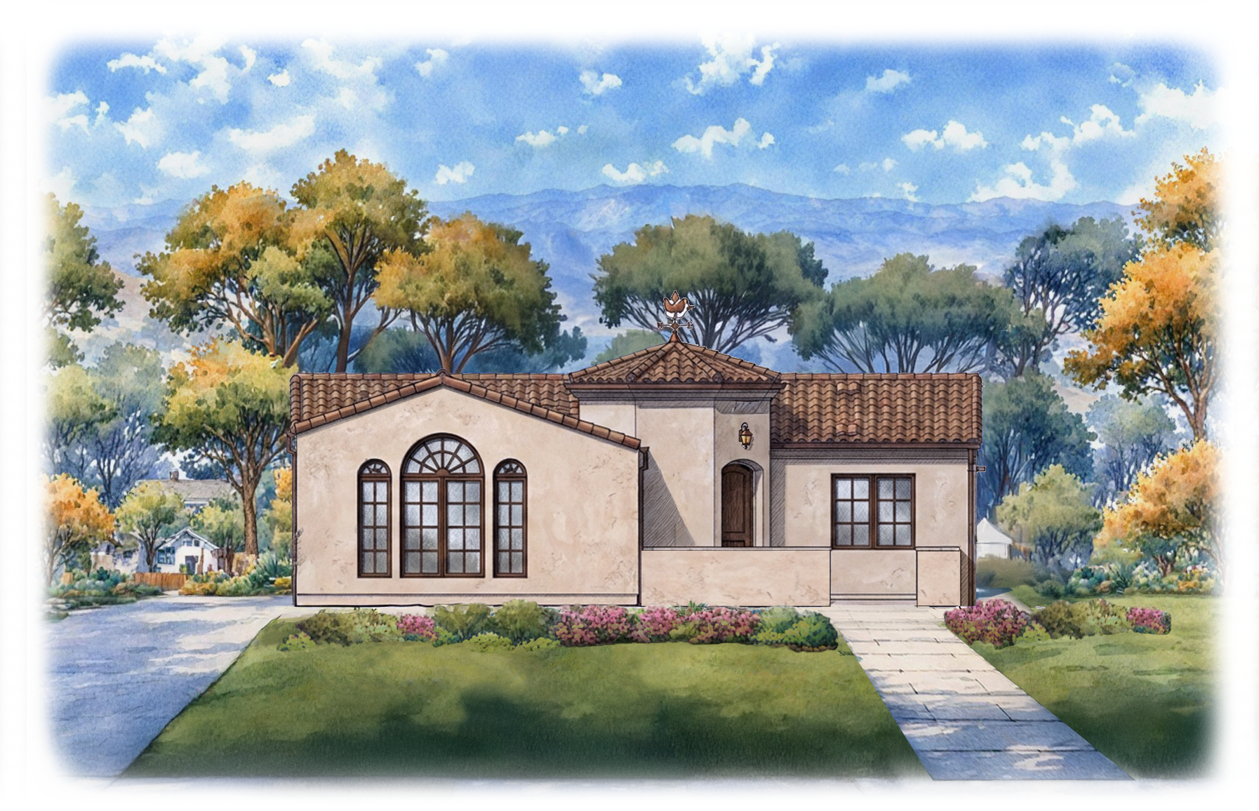 front elevation render of El Cabrillo