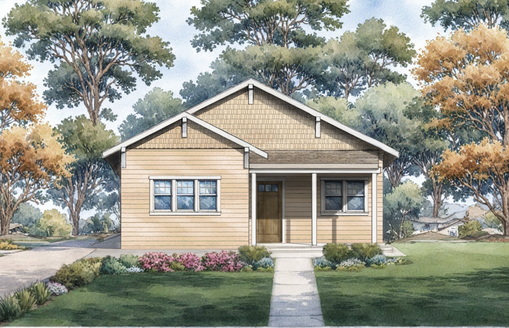 front elevation render of The Elderflower