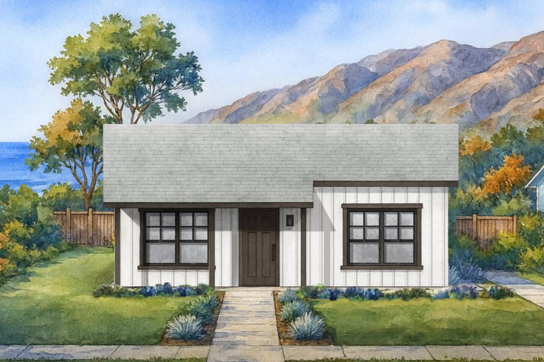 front elevation render of The Bashford