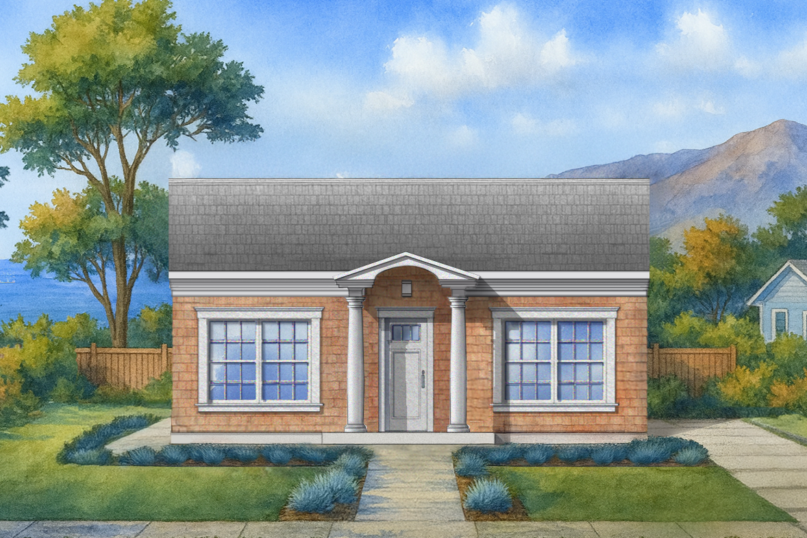 front elevation render of The Whitfield