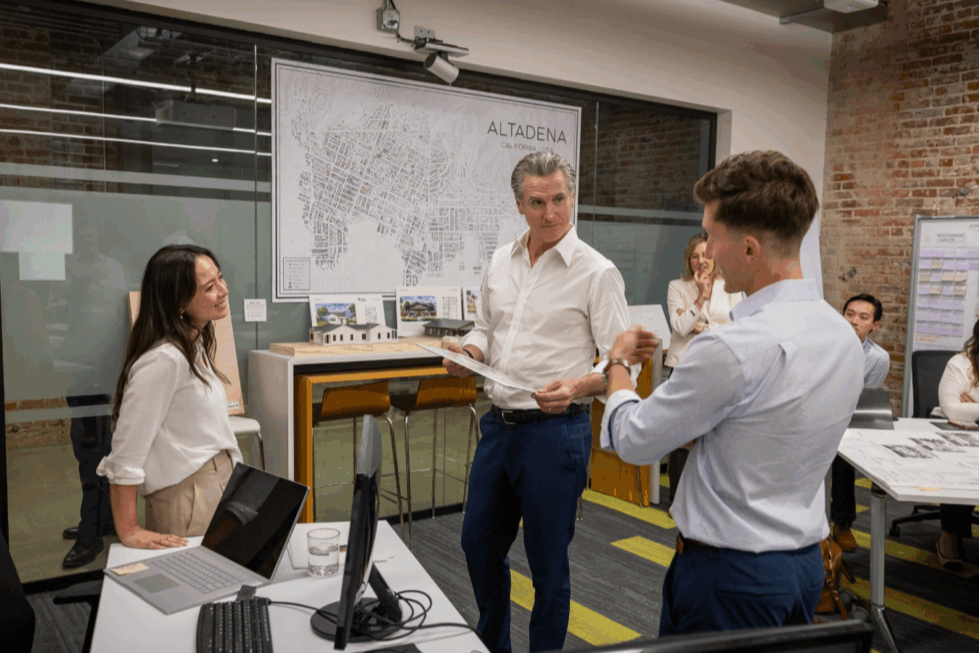 California Governor Gavin Newsom visits TFCF's office space