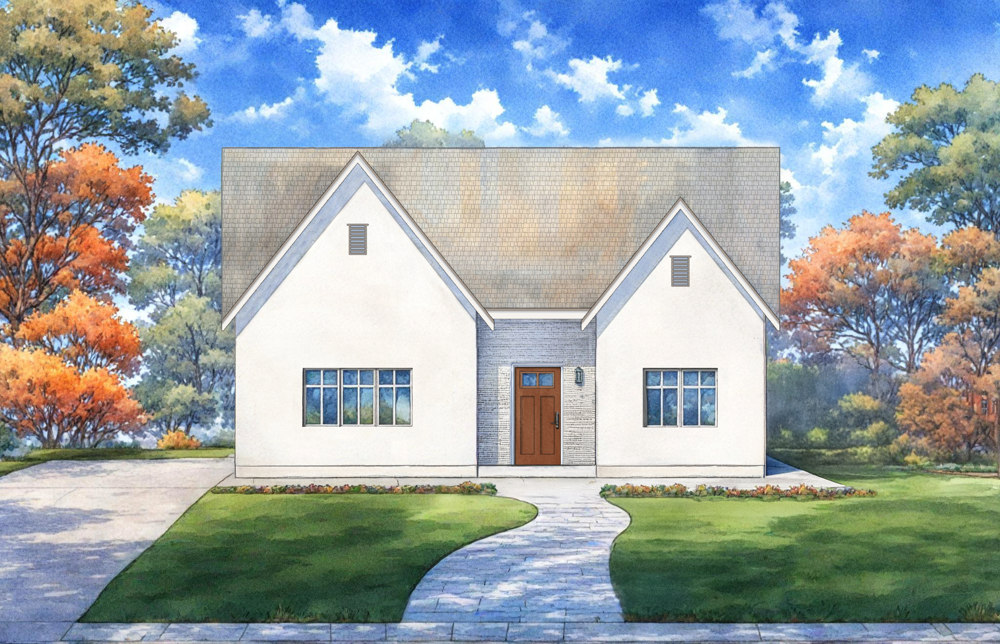 front elevation rendering of the Elizabeth