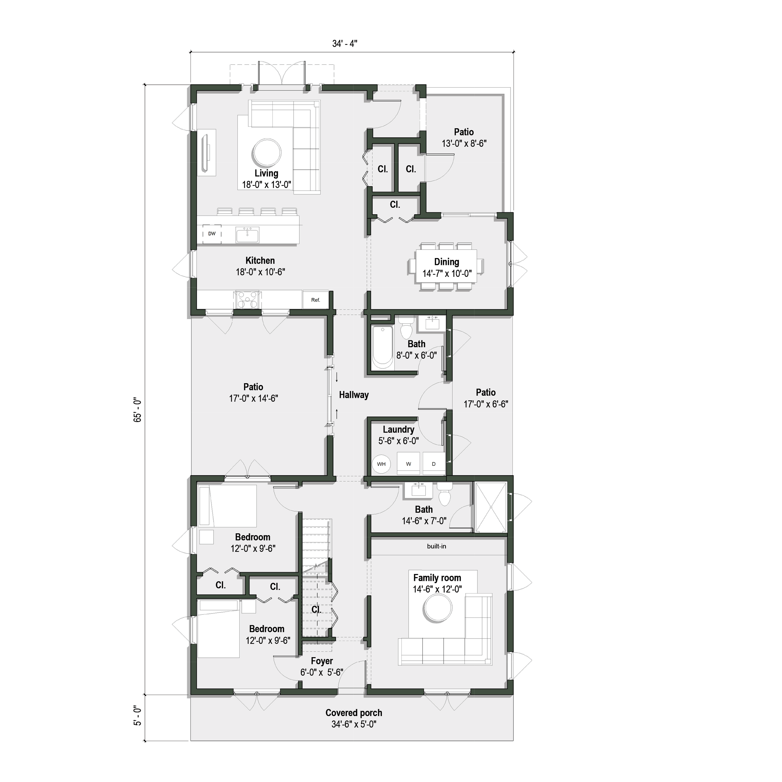 ground floor plan of The Monterey II