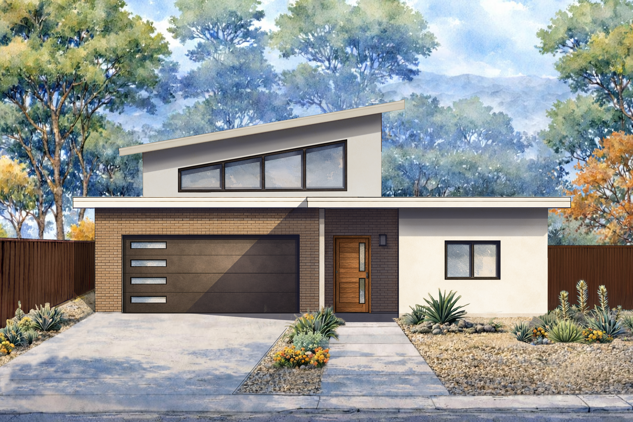 front elevation render of The Passivist