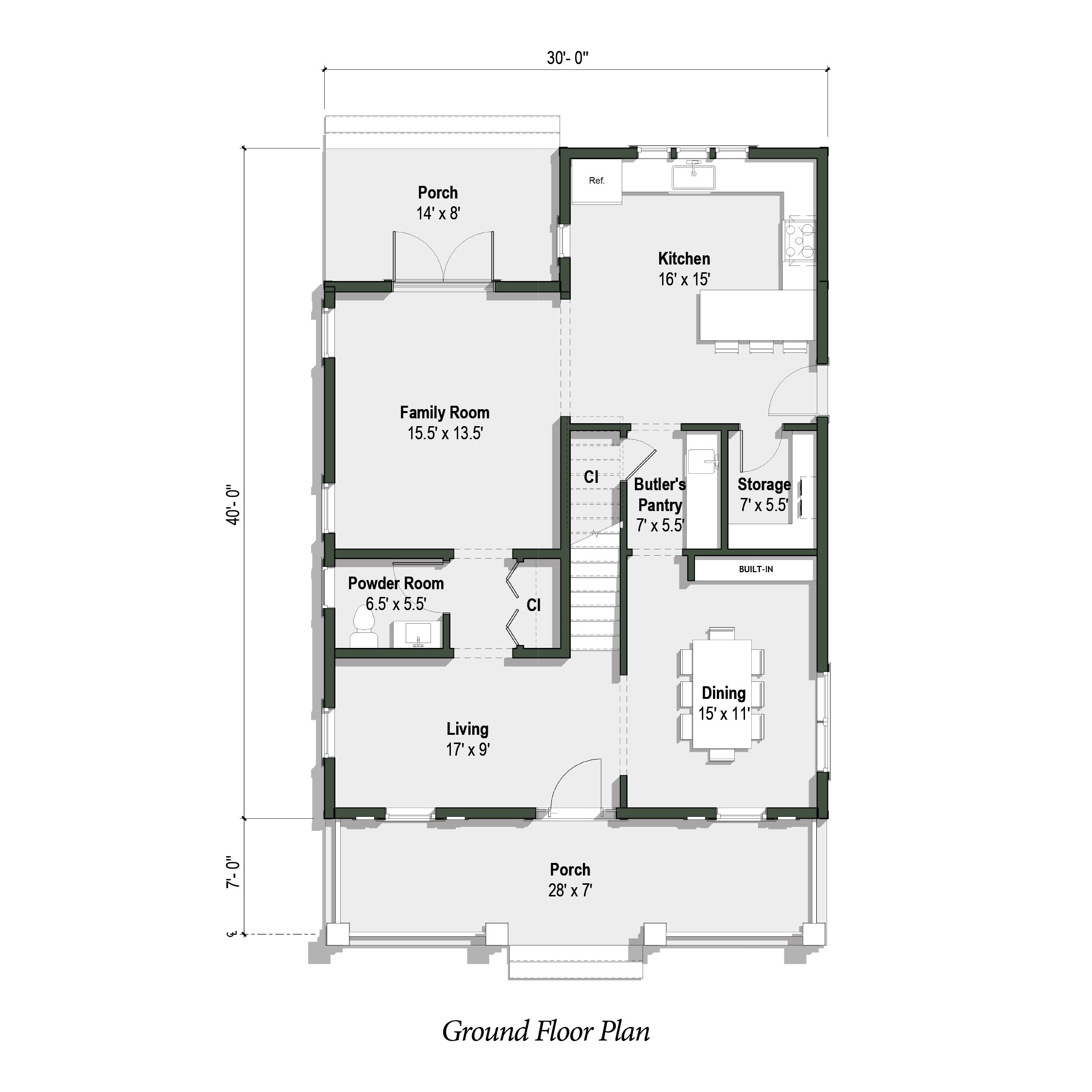 ground floor plan of the Bayview