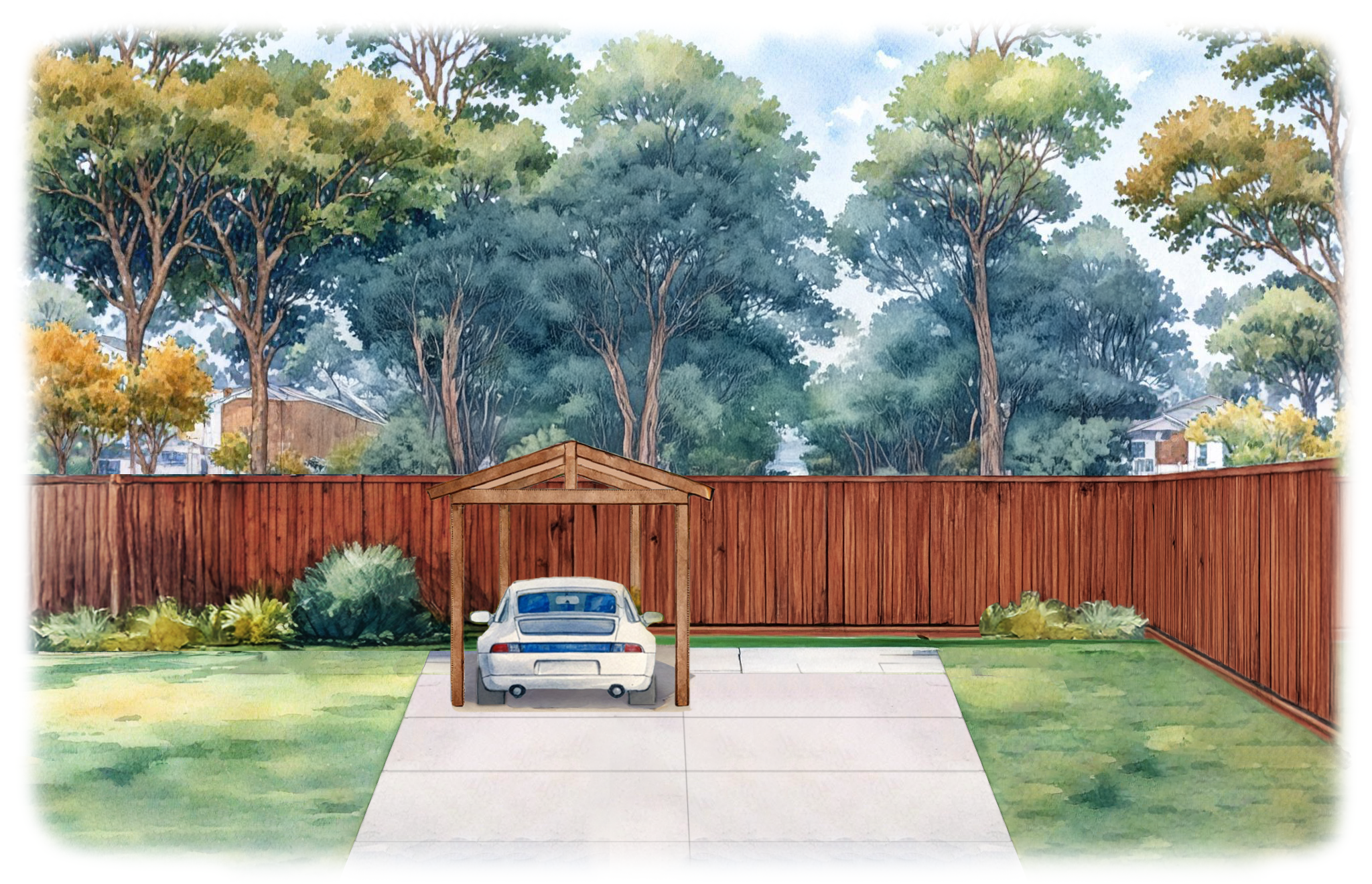 One car carport - Gabled