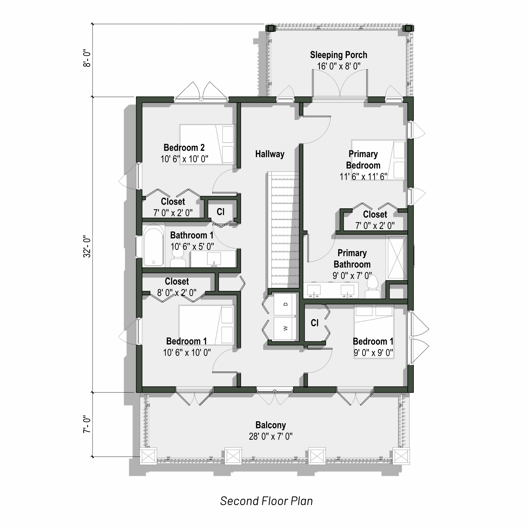 second floor plan of the Miramar