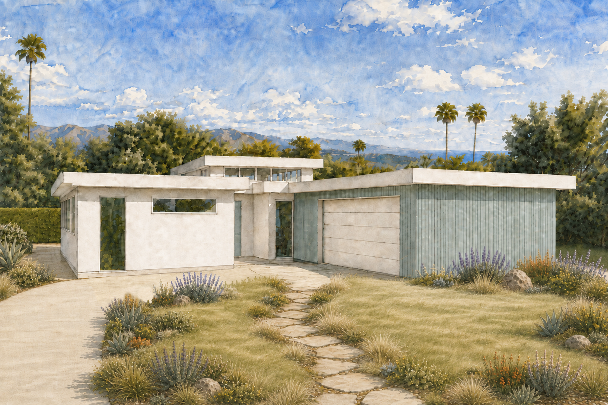 3D render of Sunset House