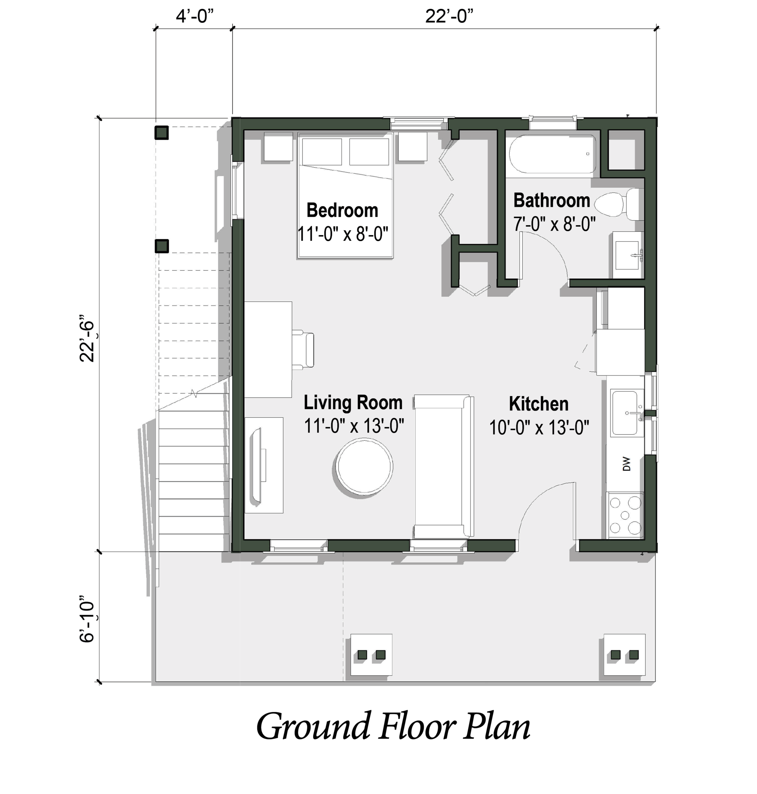 ground floor plan of The Opa II