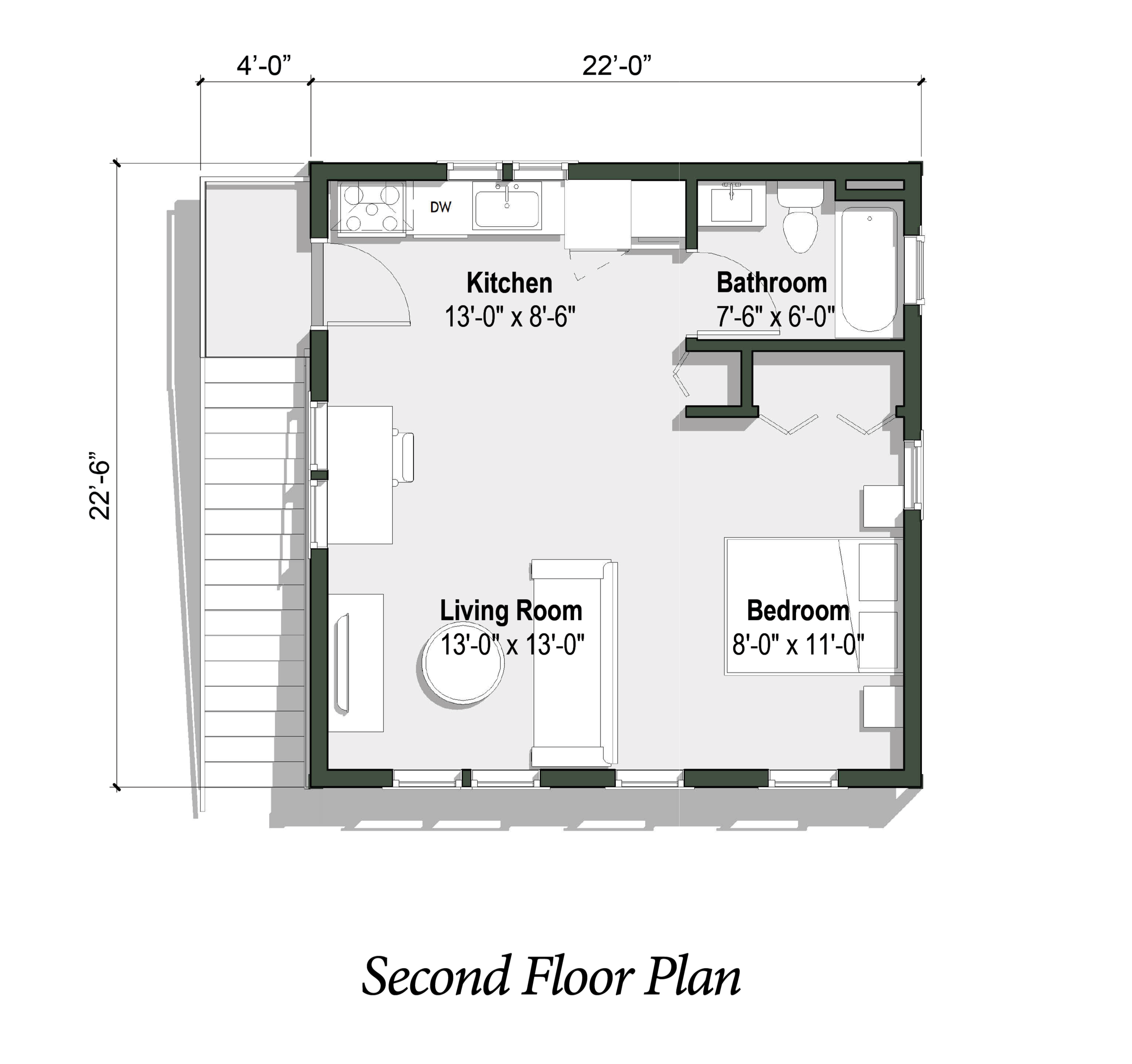 second floor plan of The Oma