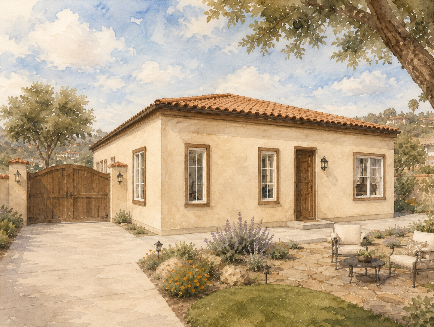 3D view of Casita Blanca - back