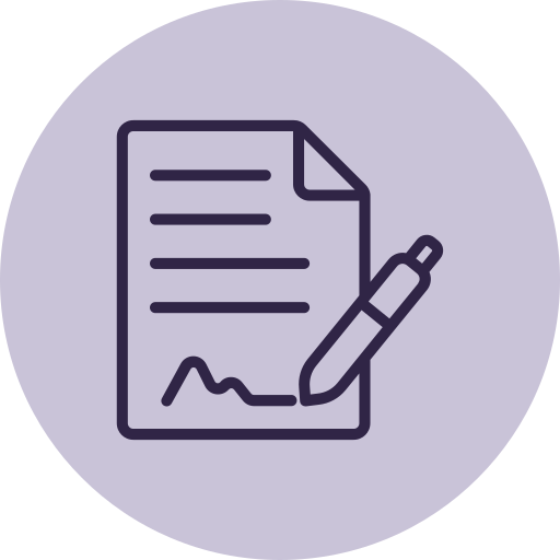 icon image of a signed document