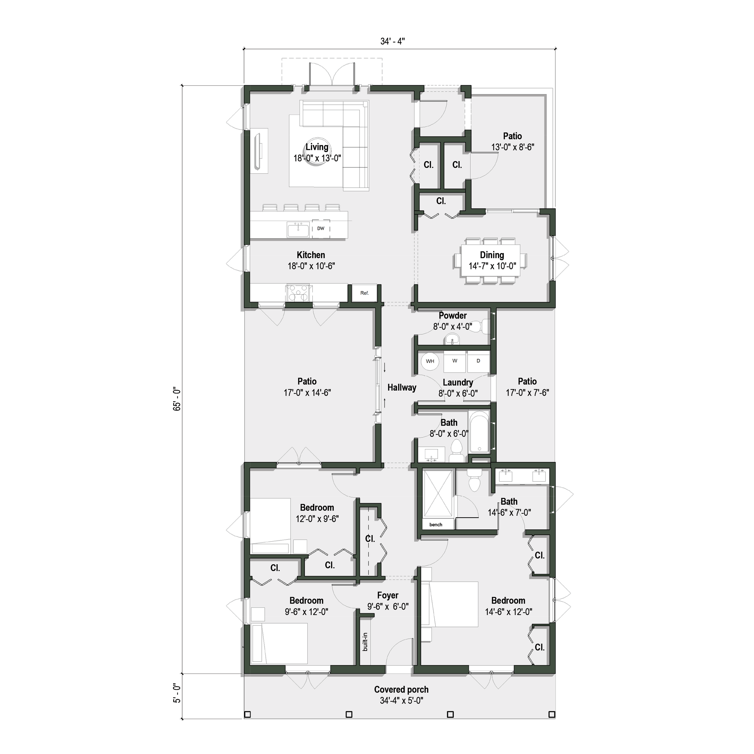 floor plan of The Monterey I