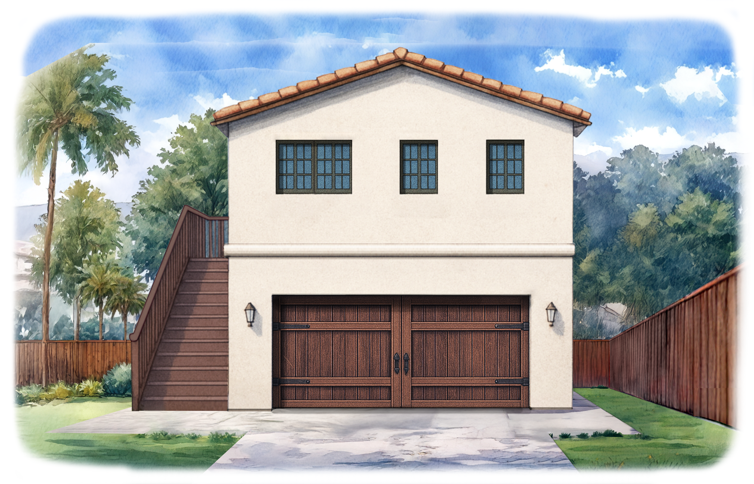 front elevation render of La Abuelita