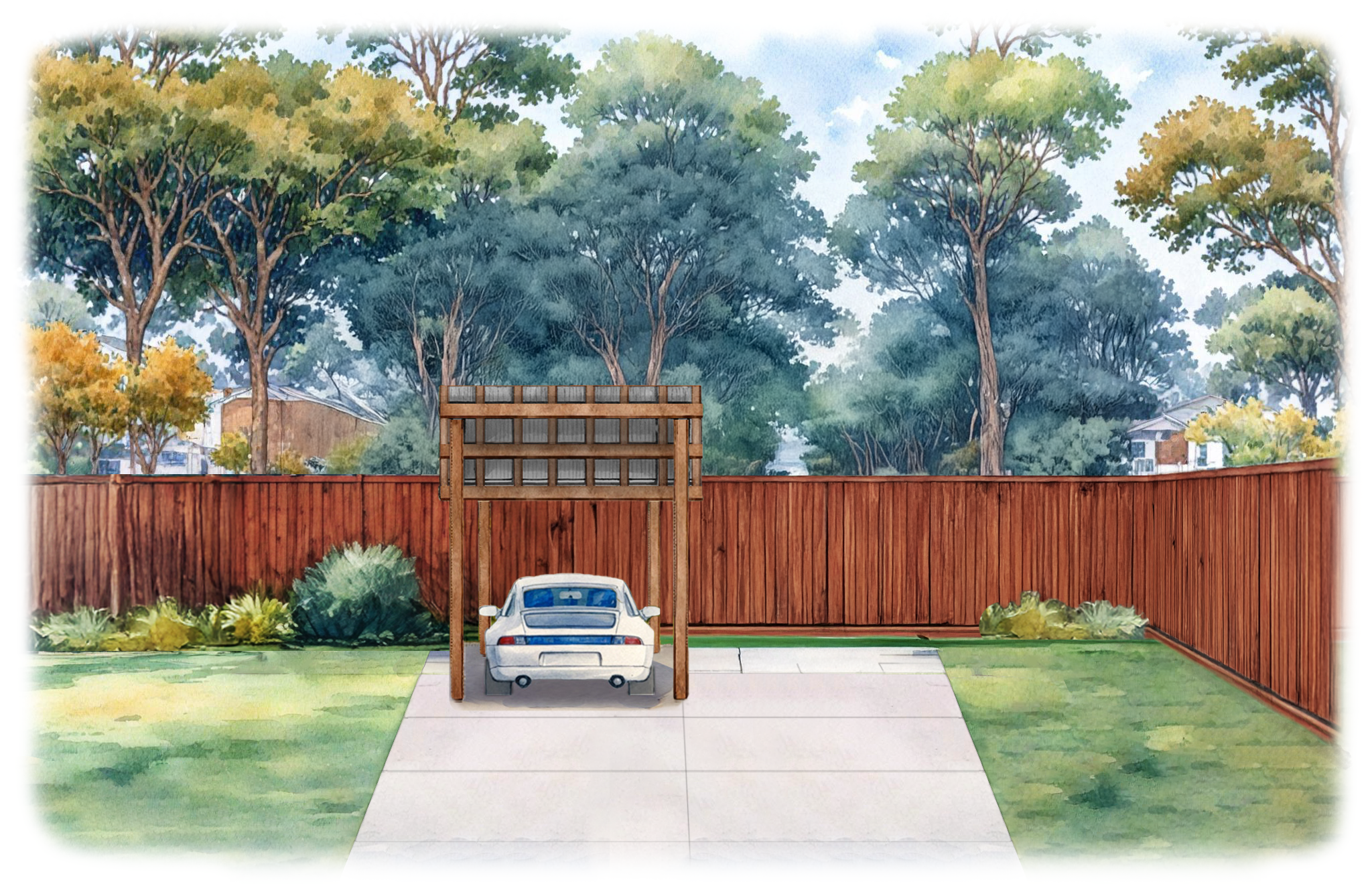 One car carport - Shed