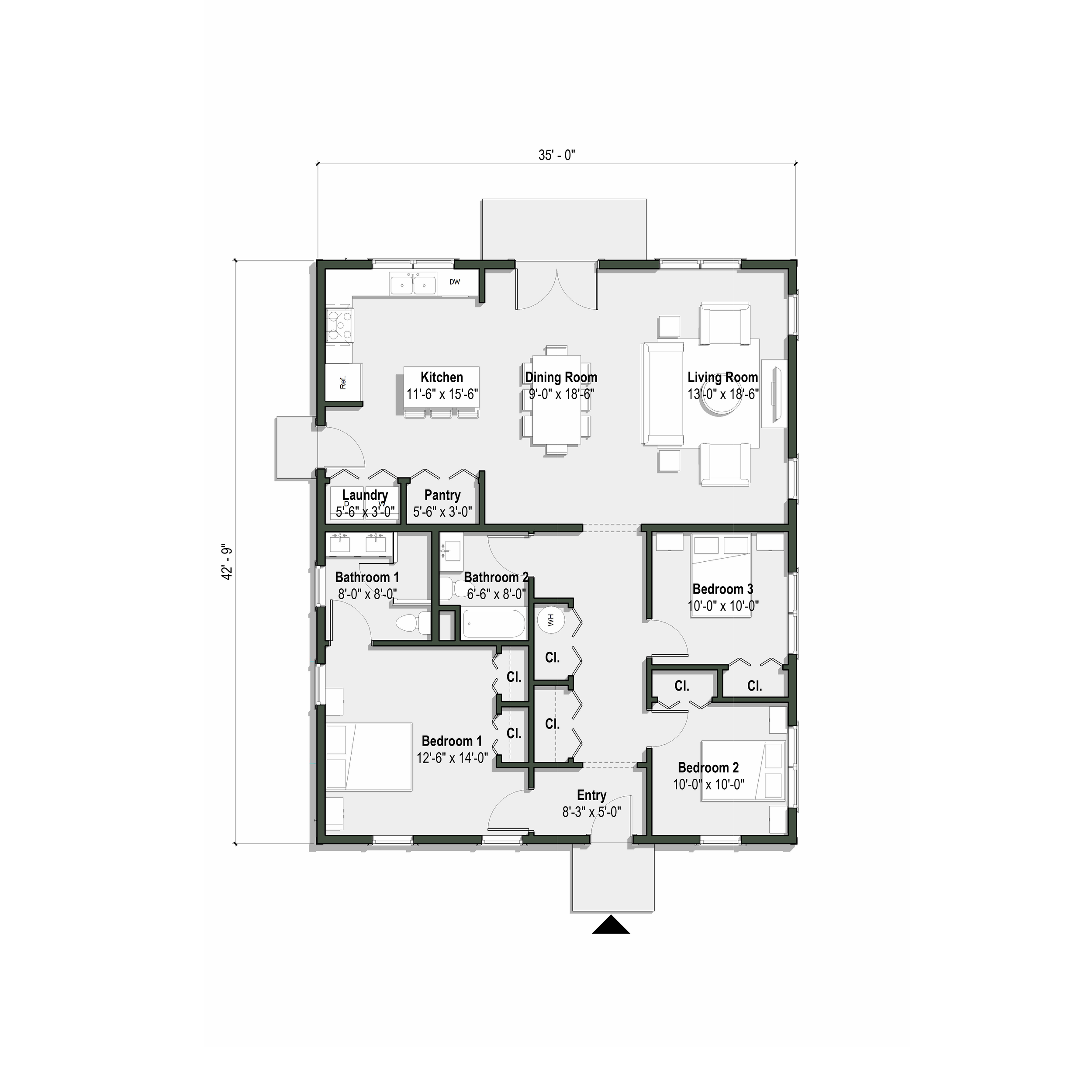 floor plan of The Martha